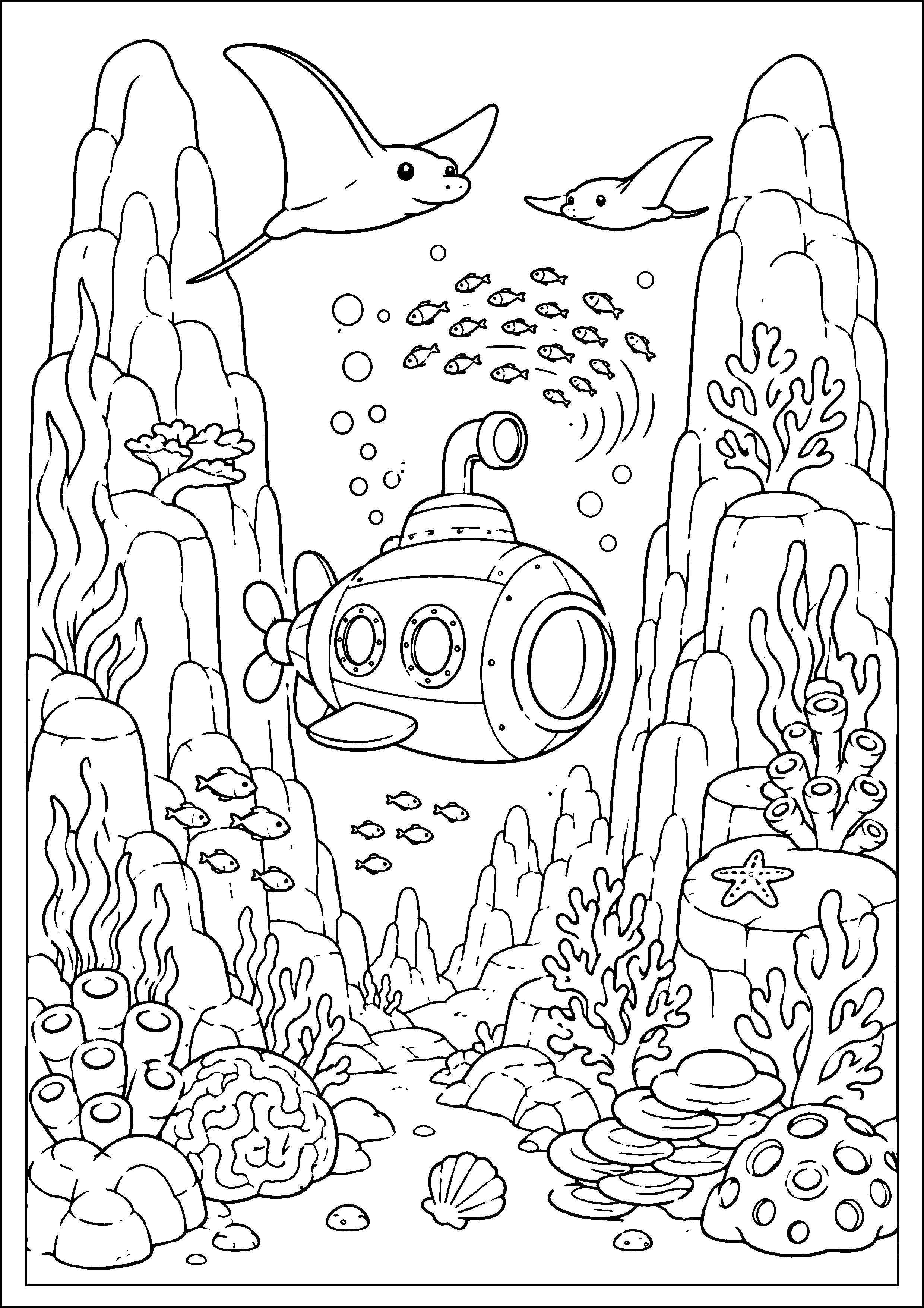 Coloriage sous-marin à imprimer – dessin n°11