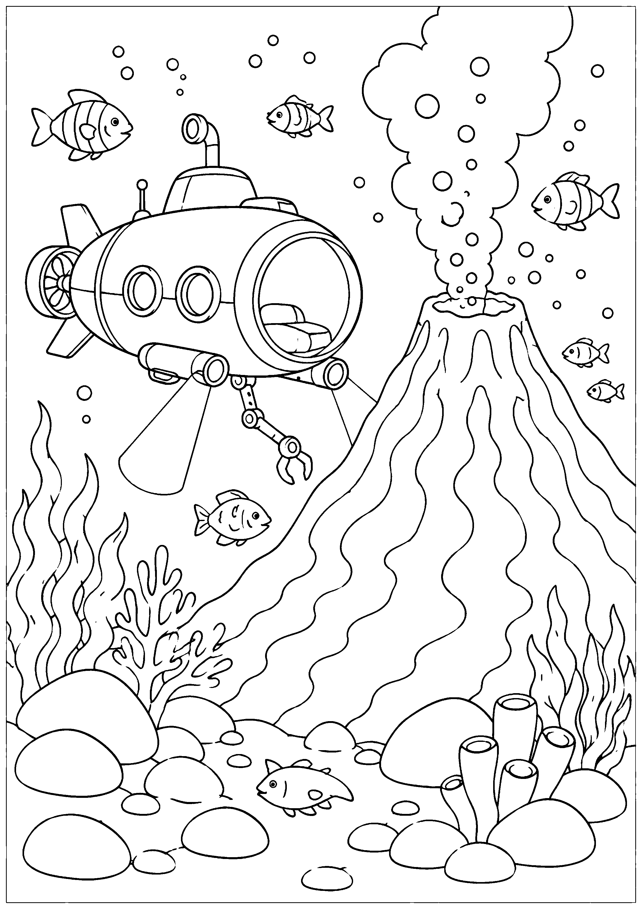 Coloriage sous-marin à imprimer – dessin n°12