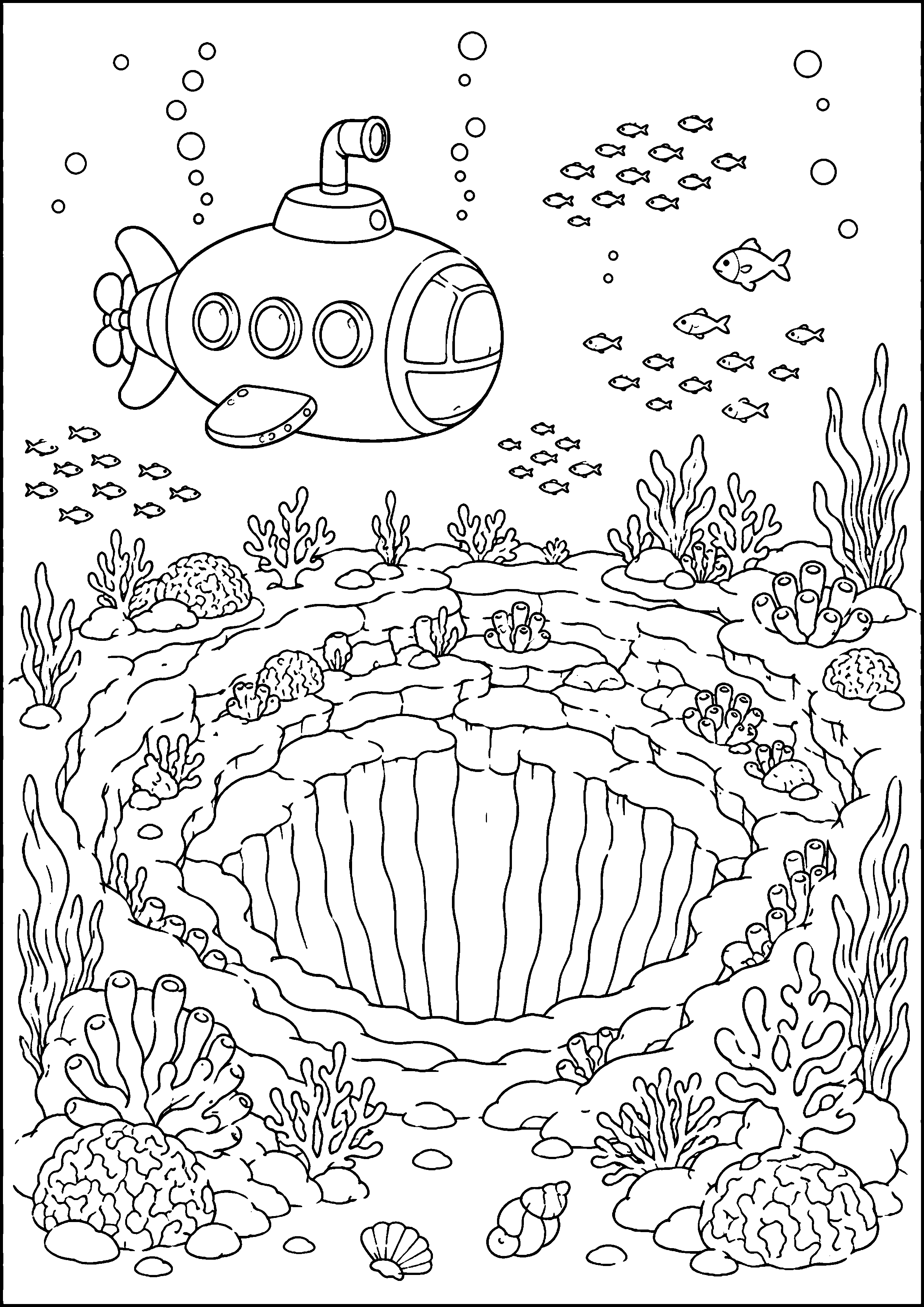 Coloriage sous-marin à imprimer – dessin n°15