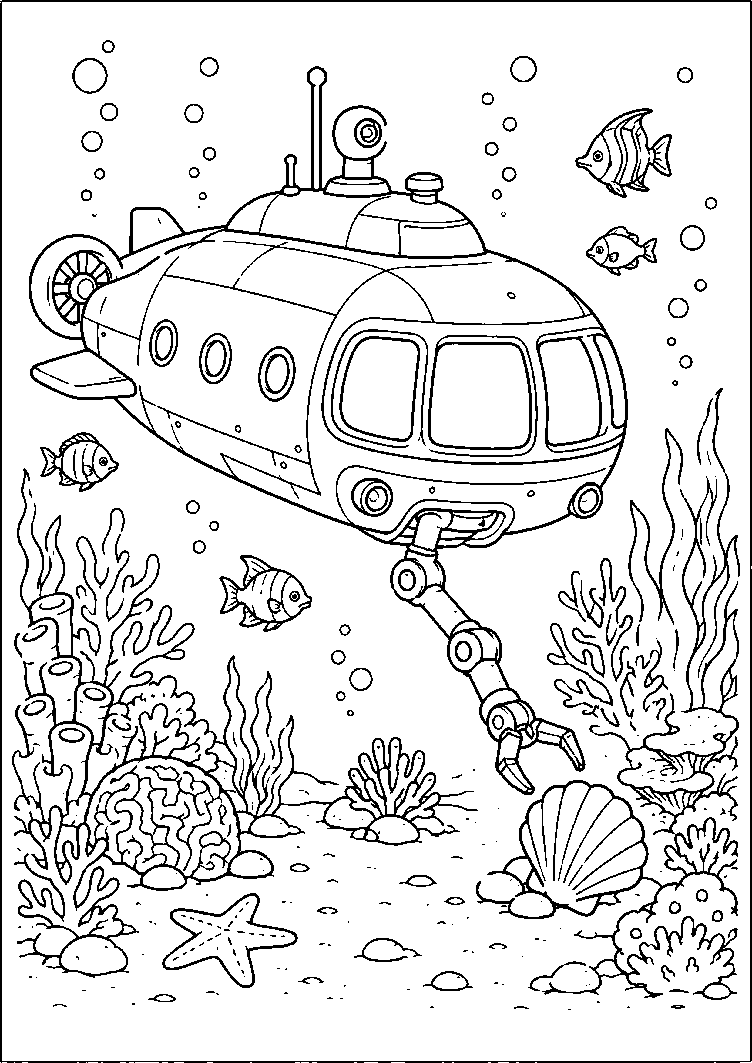 Coloriage sous-marin à imprimer – dessin n°17