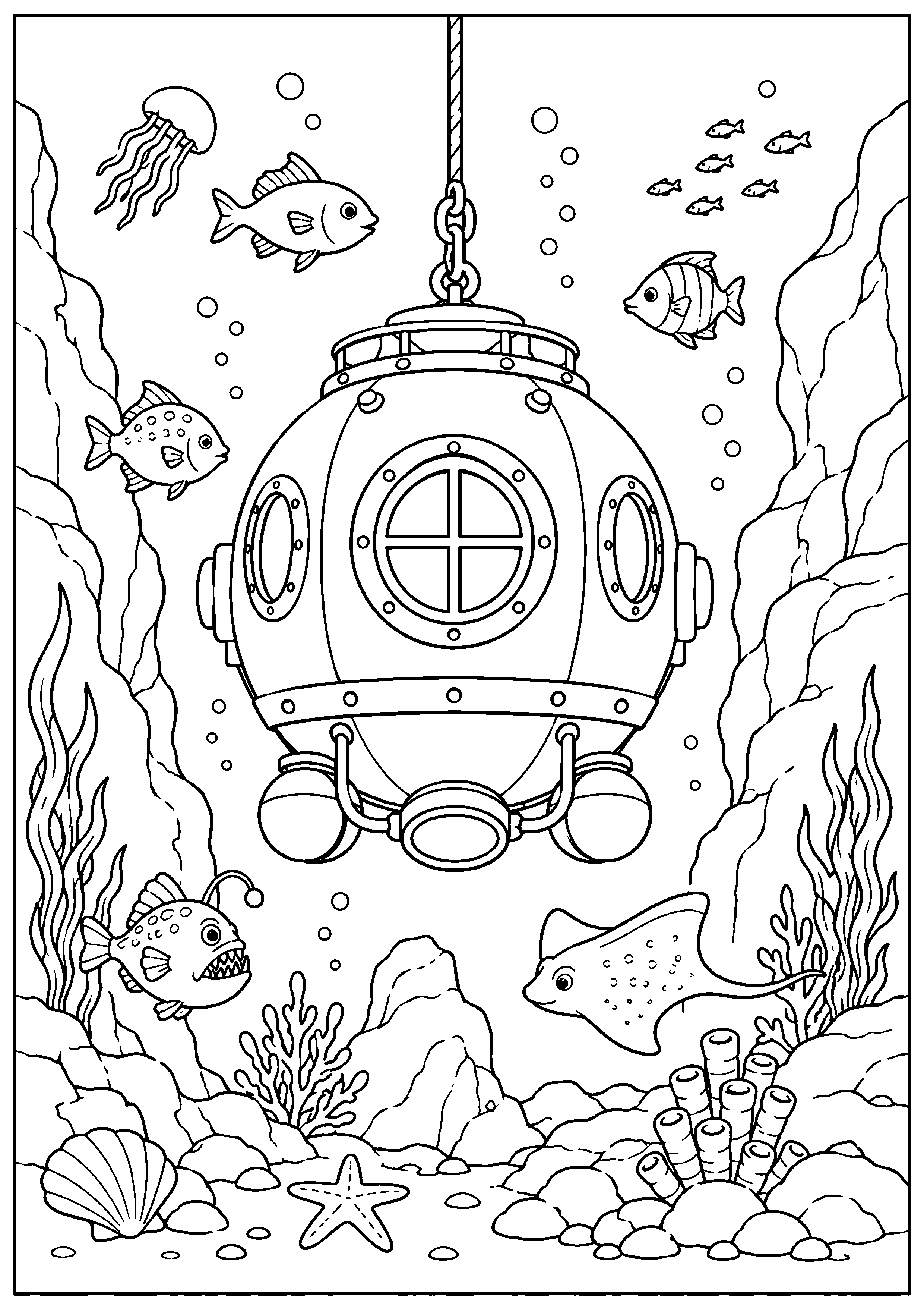 Coloriage sous-marin à imprimer – dessin n°18