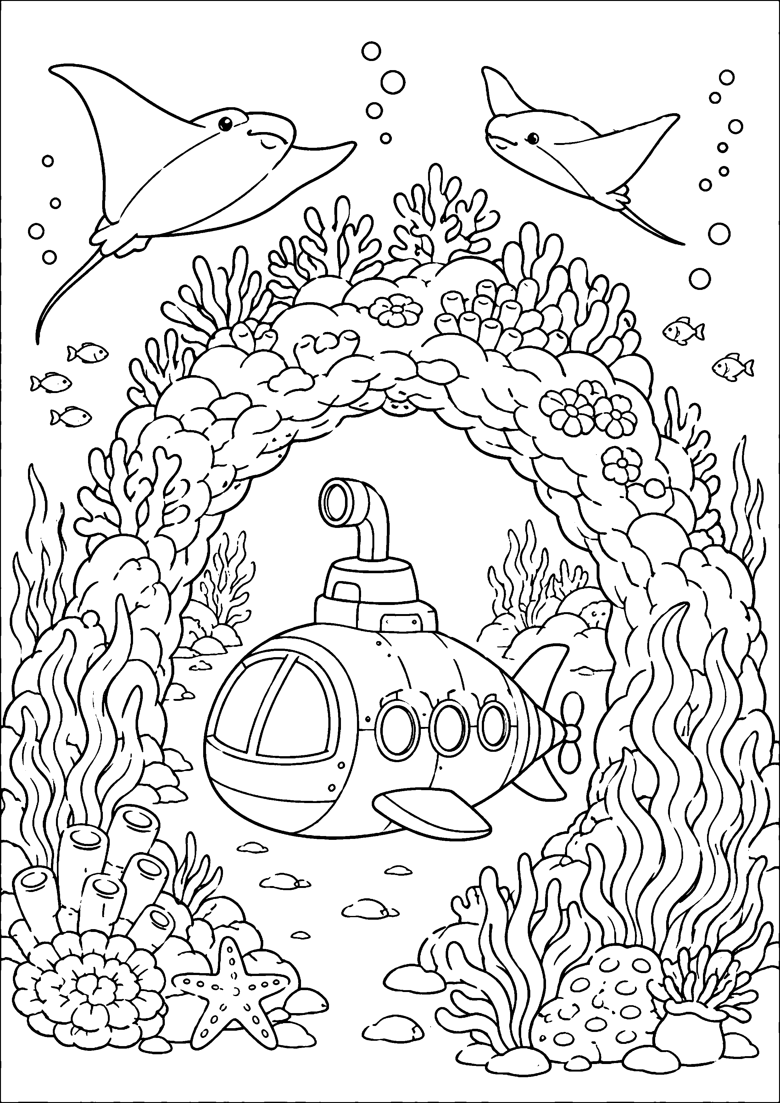 Coloriage sous-marin à imprimer – dessin n°19