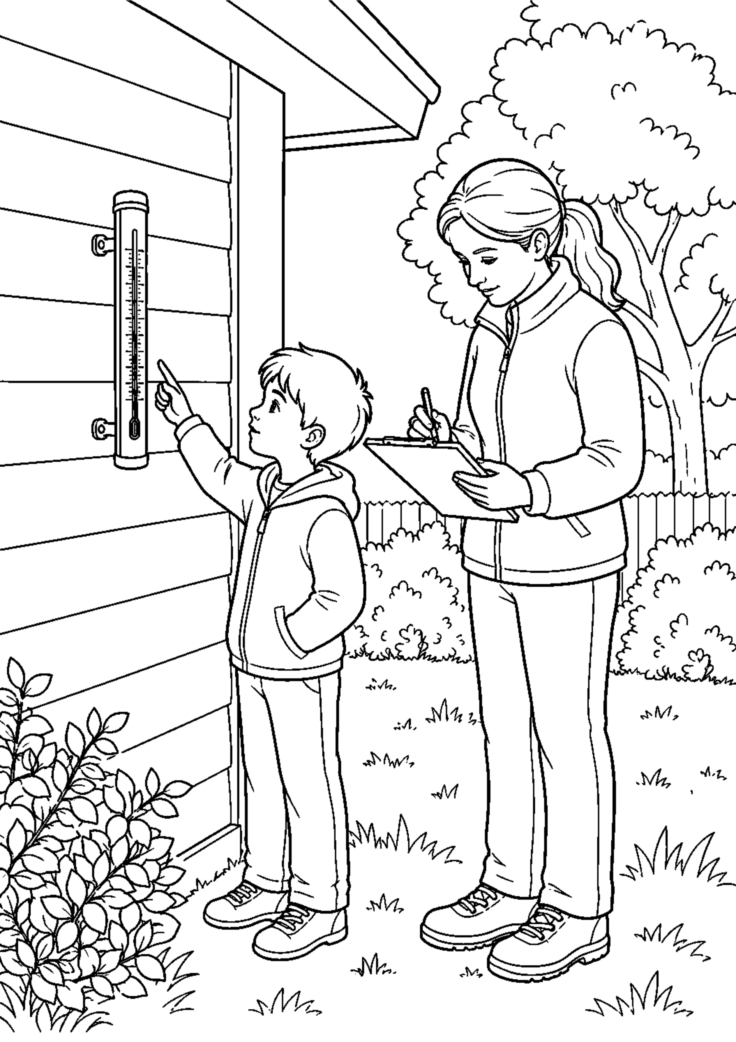 Coloriage Station météo à imprimer – dessin n°2