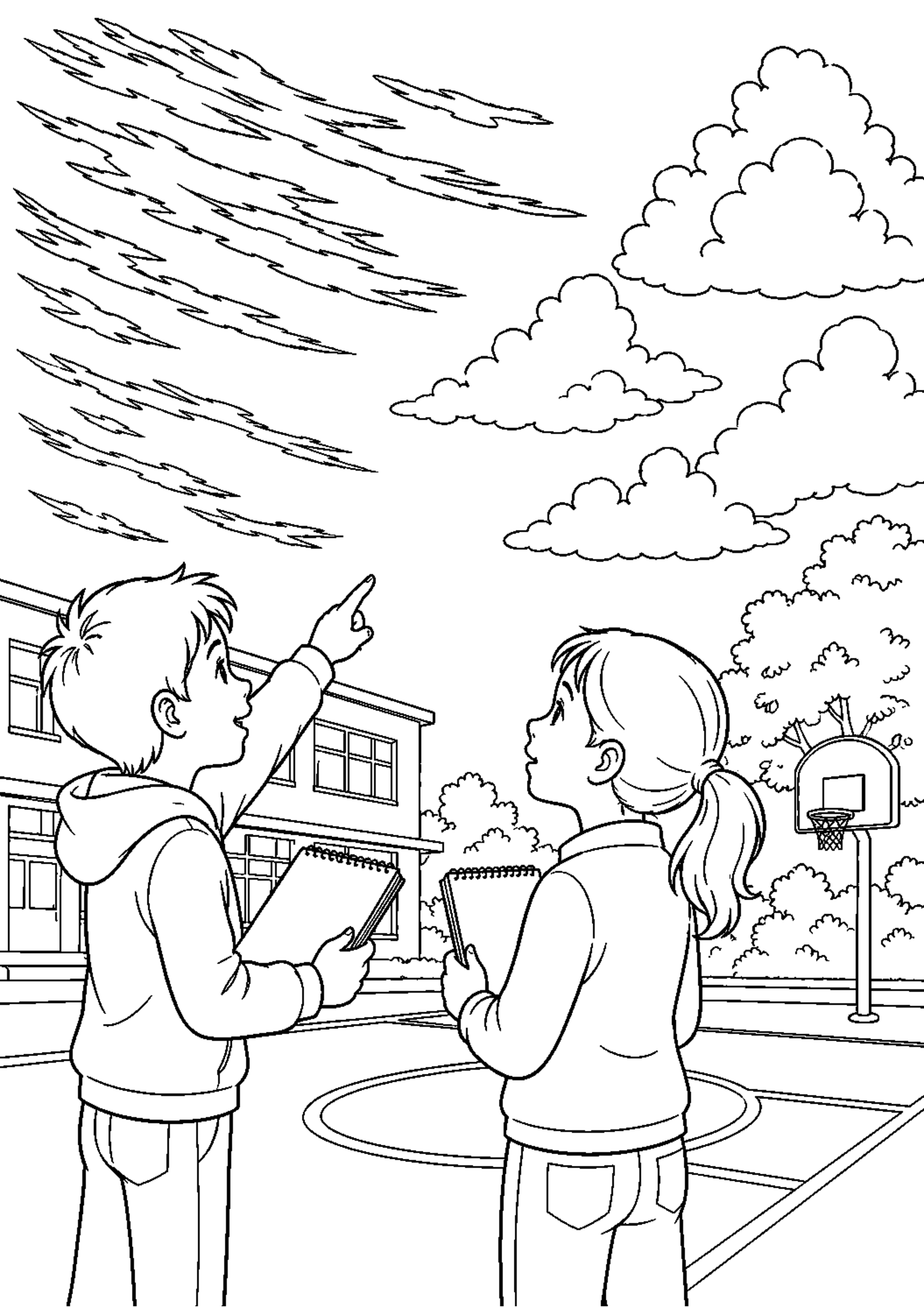 Coloriage Station météo à imprimer – dessin n°6