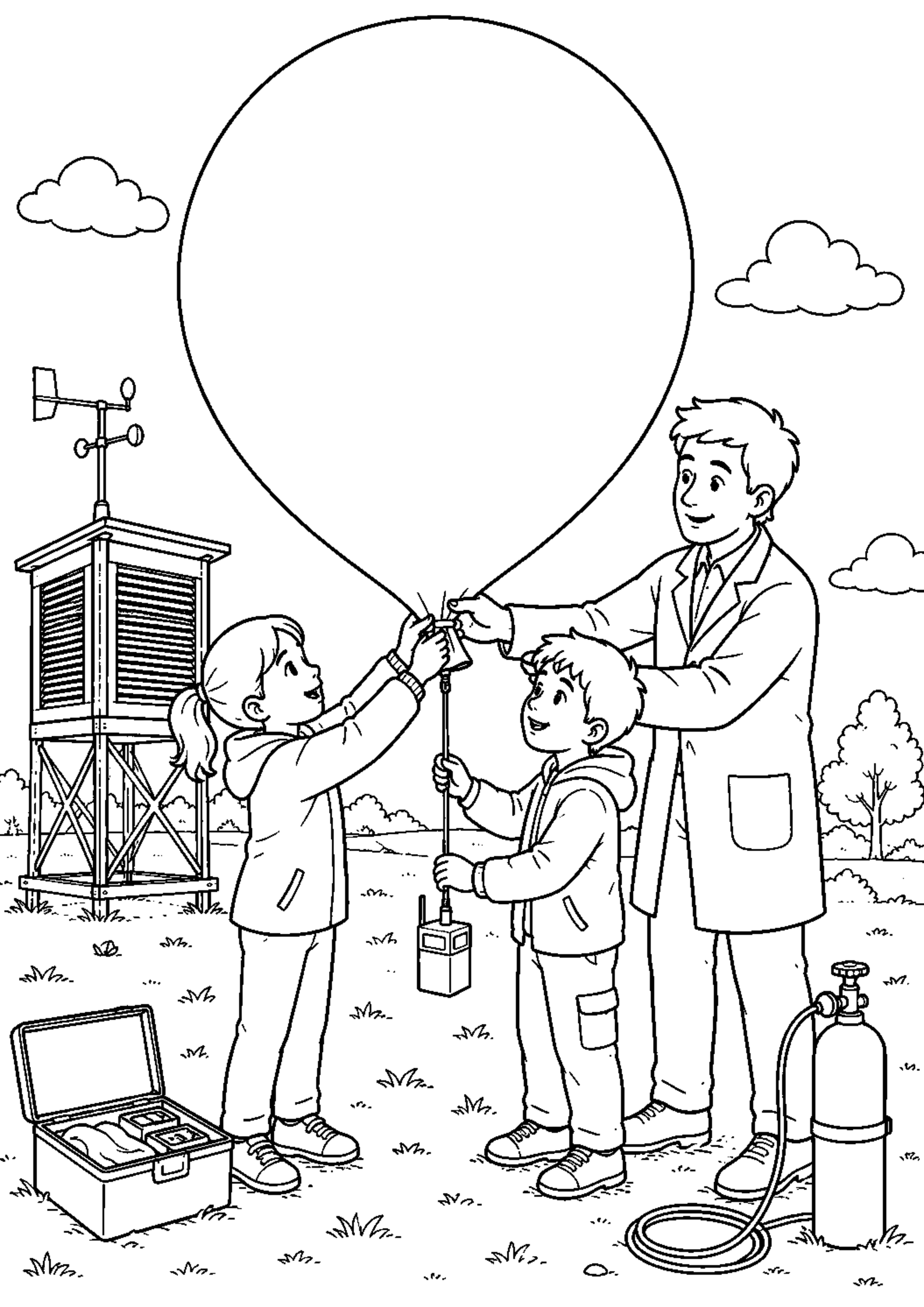 Coloriage Station météo à imprimer – dessin n°14