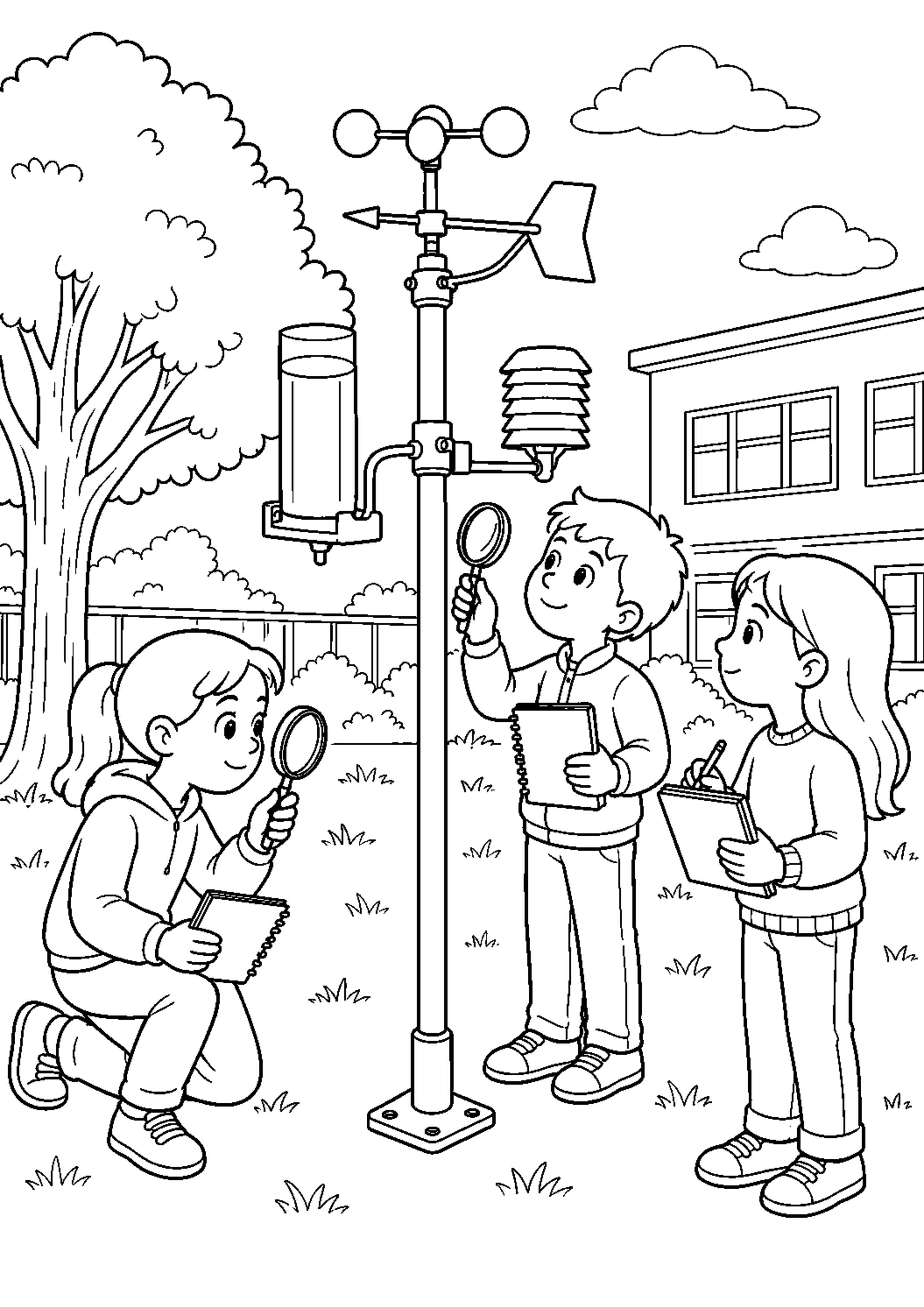 Coloriage Station météo à imprimer – dessin n°20