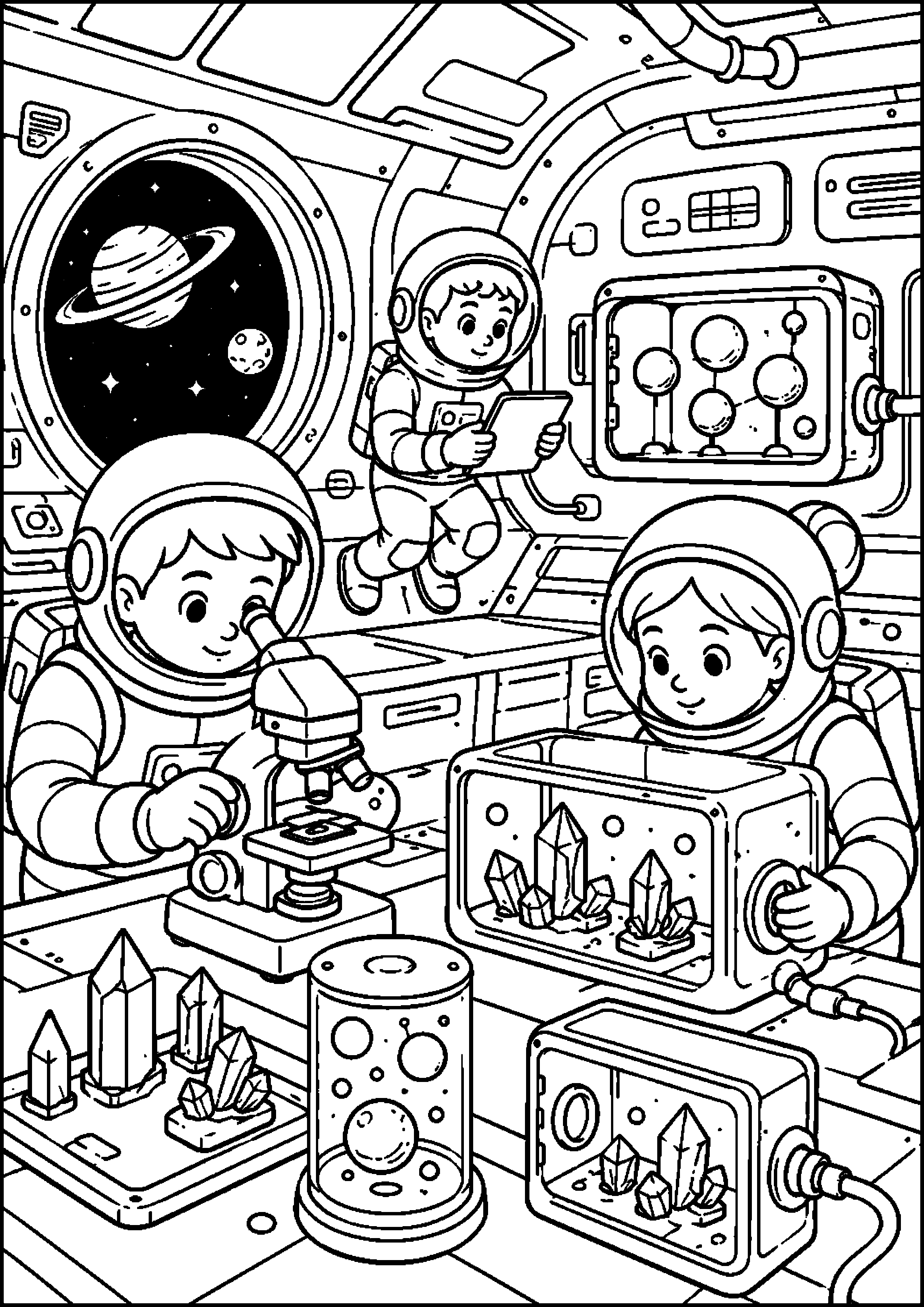 Coloriage station spatiale à imprimer – dessin n°11