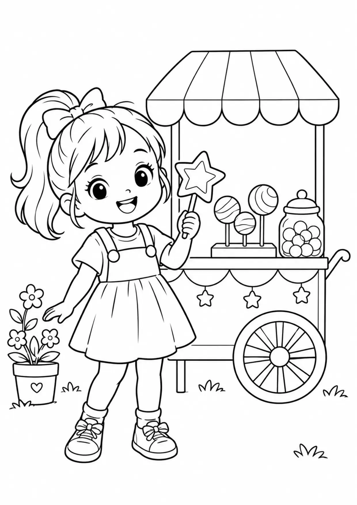 Coloriage Sucette : étoile