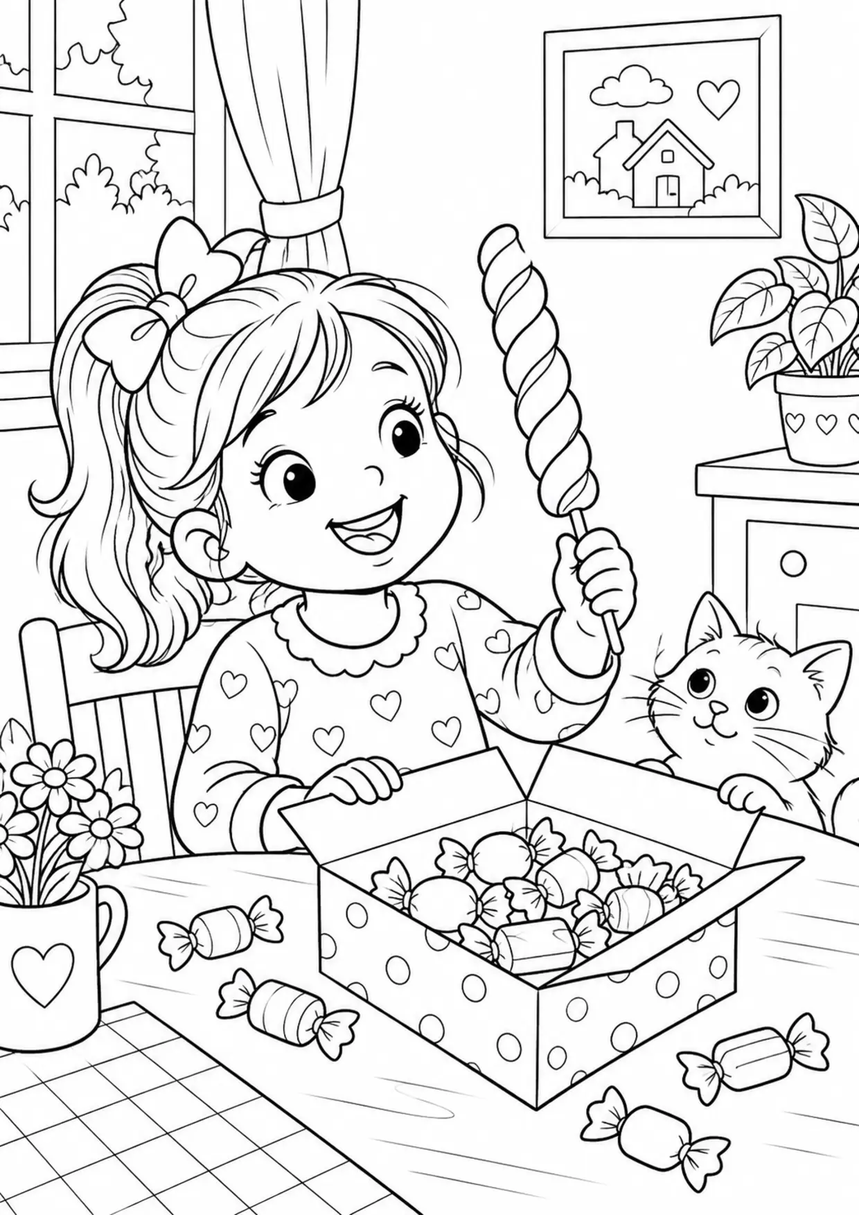 Coloriage Sucette : torsade