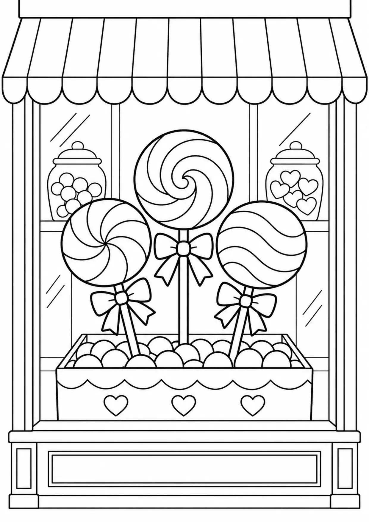 Coloriage Sucette : vitrine