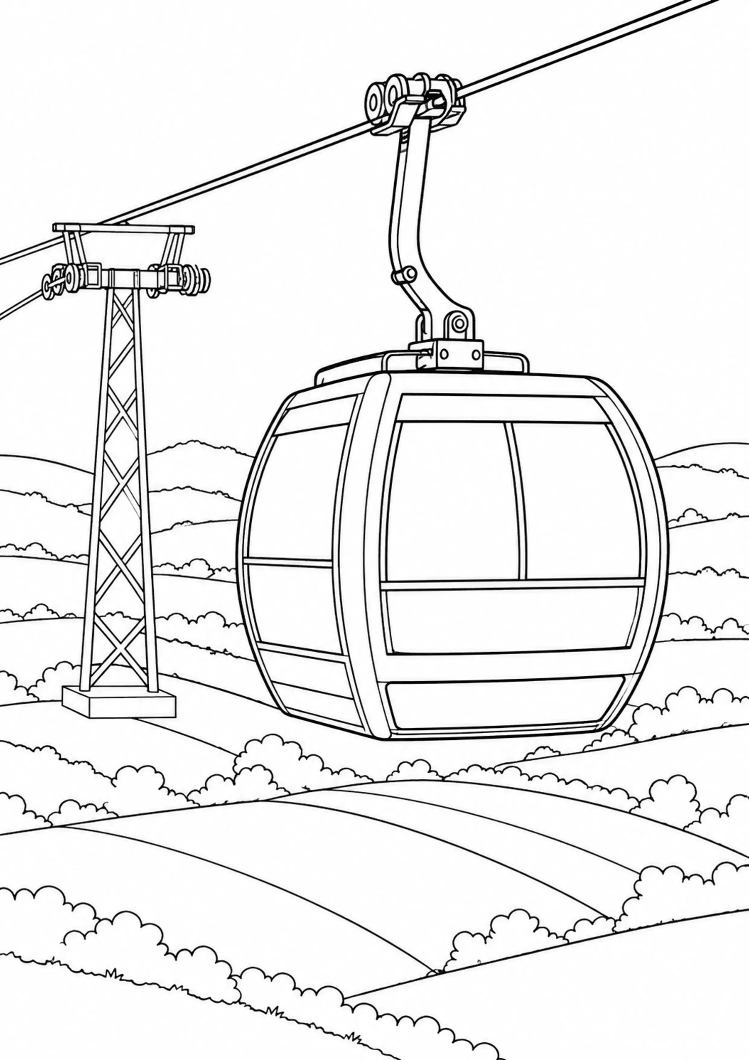 Coloriage Téléphérique à imprimer – dessin n°11