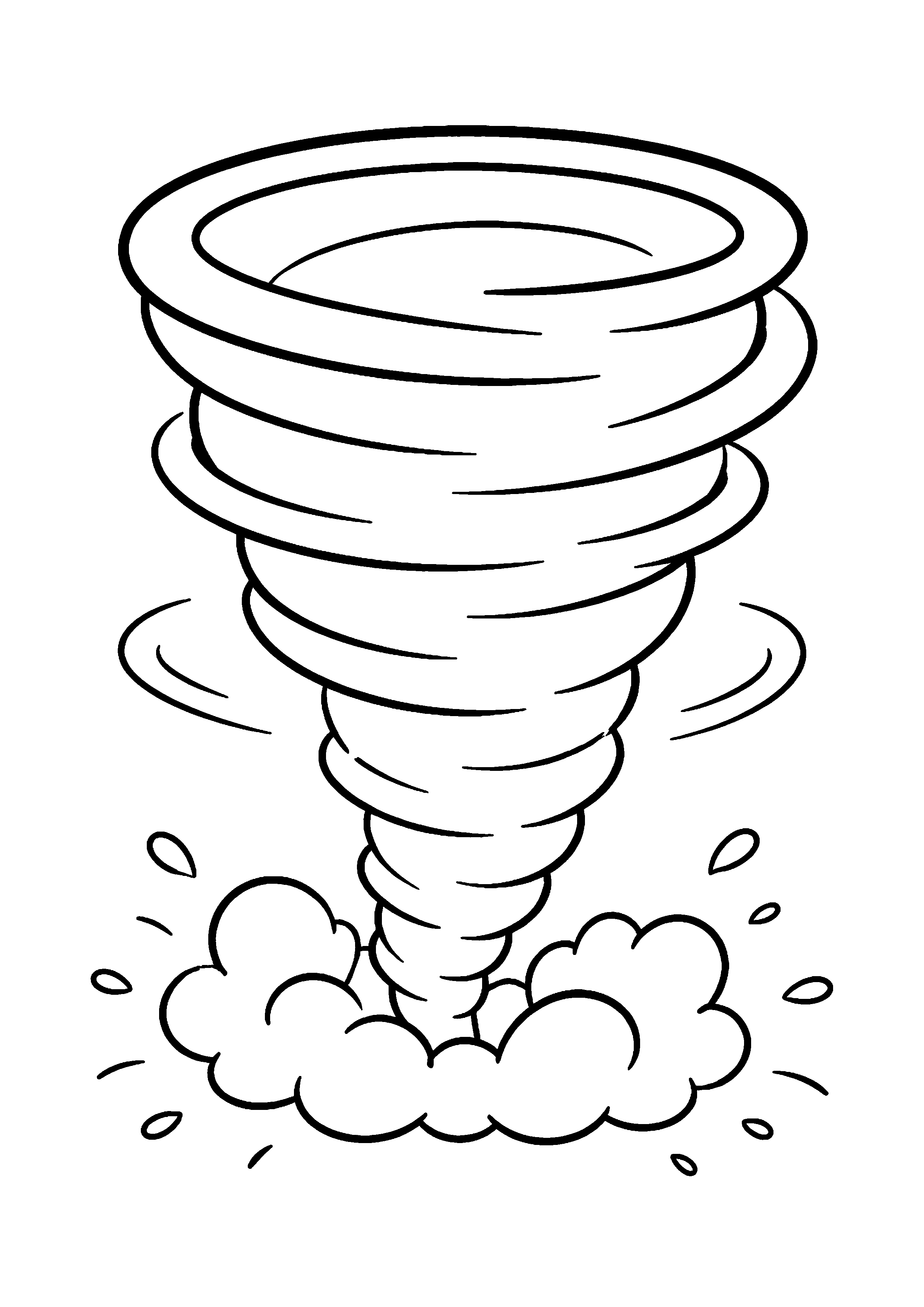 Coloriage Tornade à imprimer – dessin 1