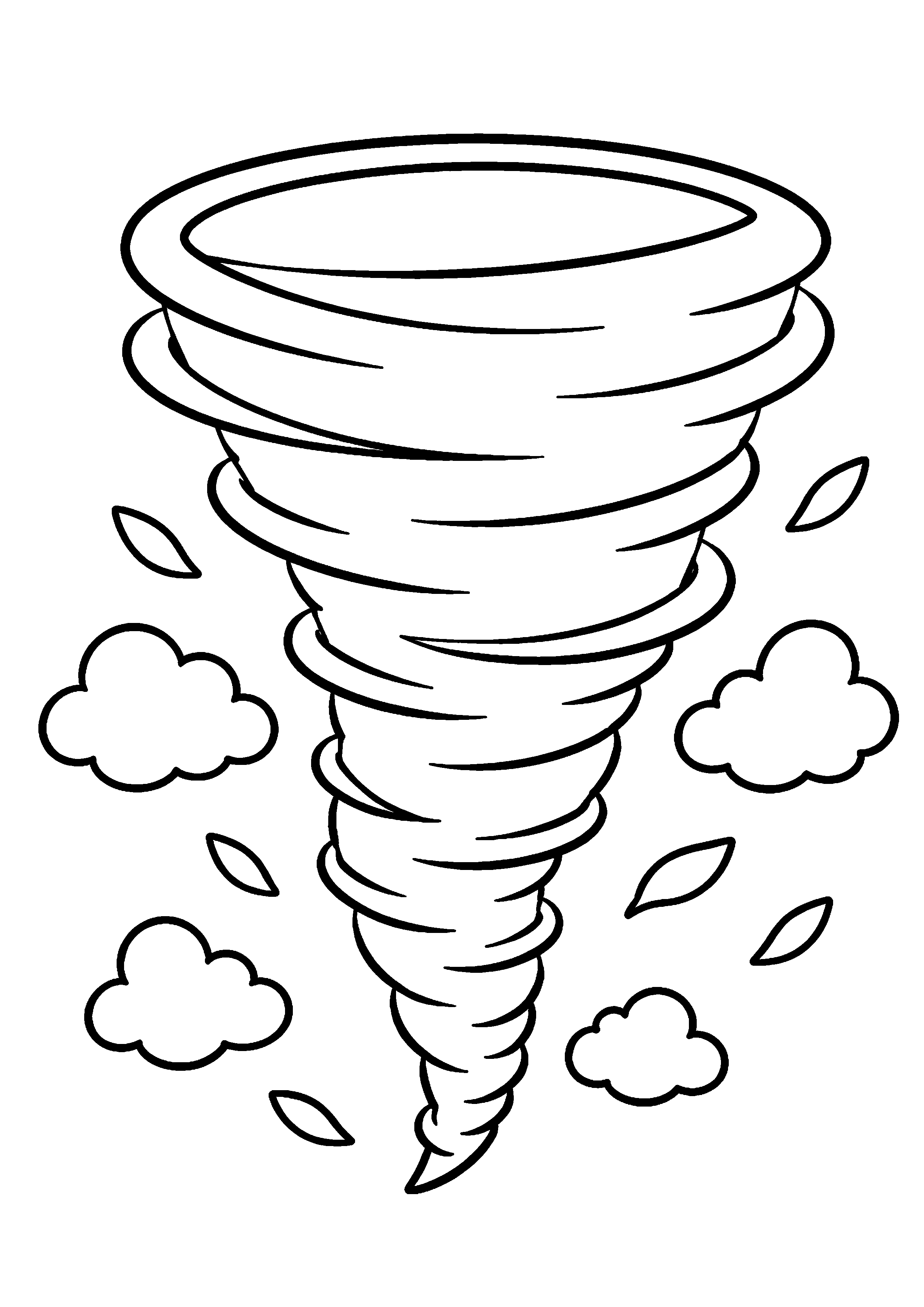 Coloriage Tornade à imprimer – dessin 3
