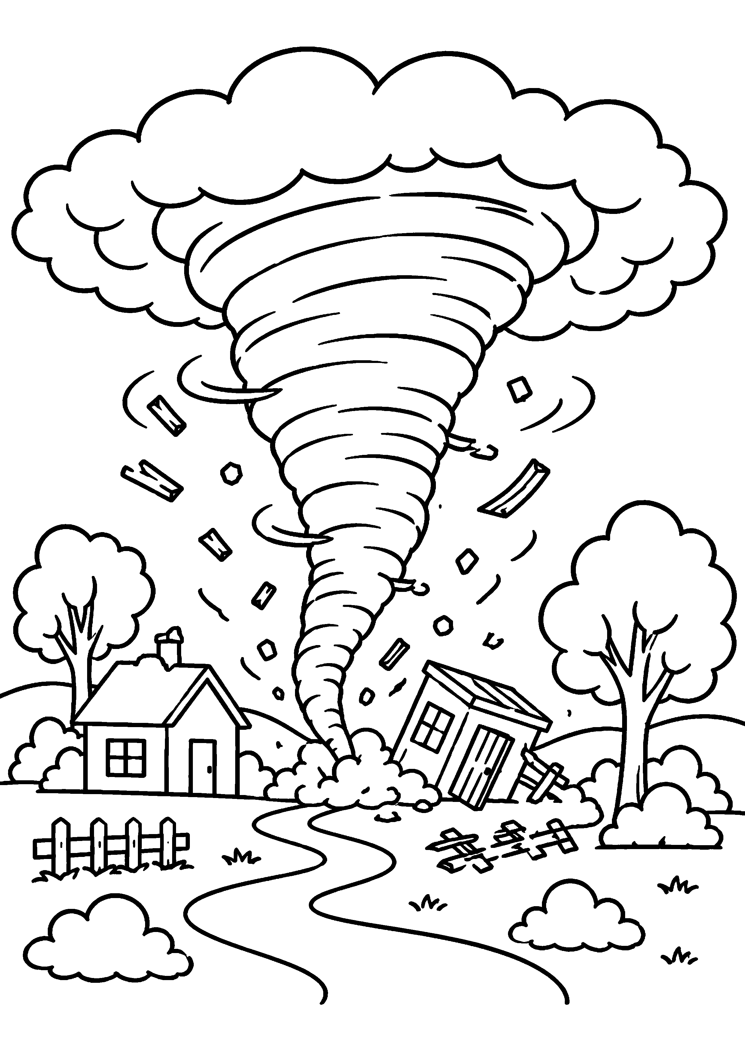 Coloriage Tornade à imprimer – dessin n°5