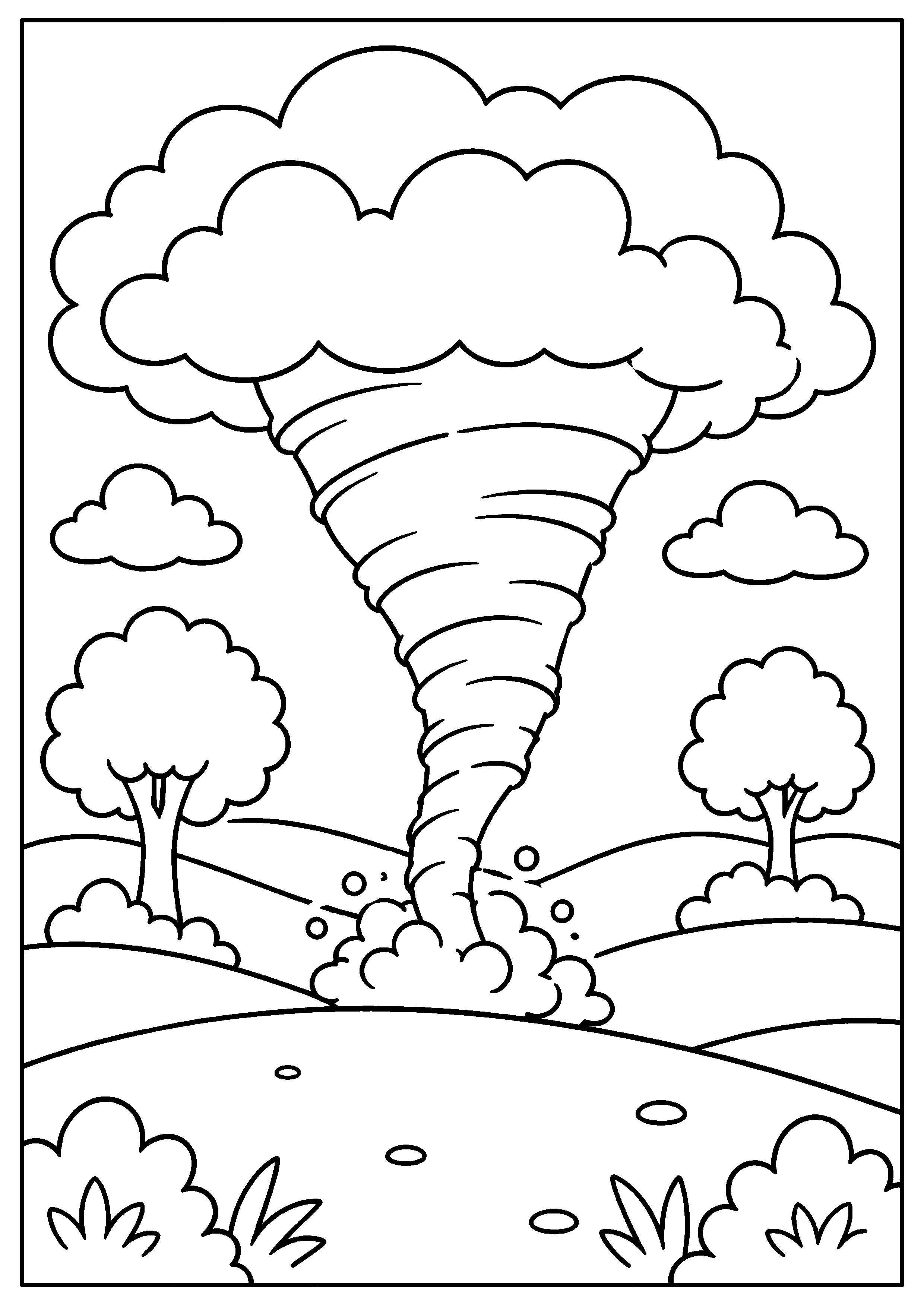 Coloriage Tornade à imprimer – dessin n°6
