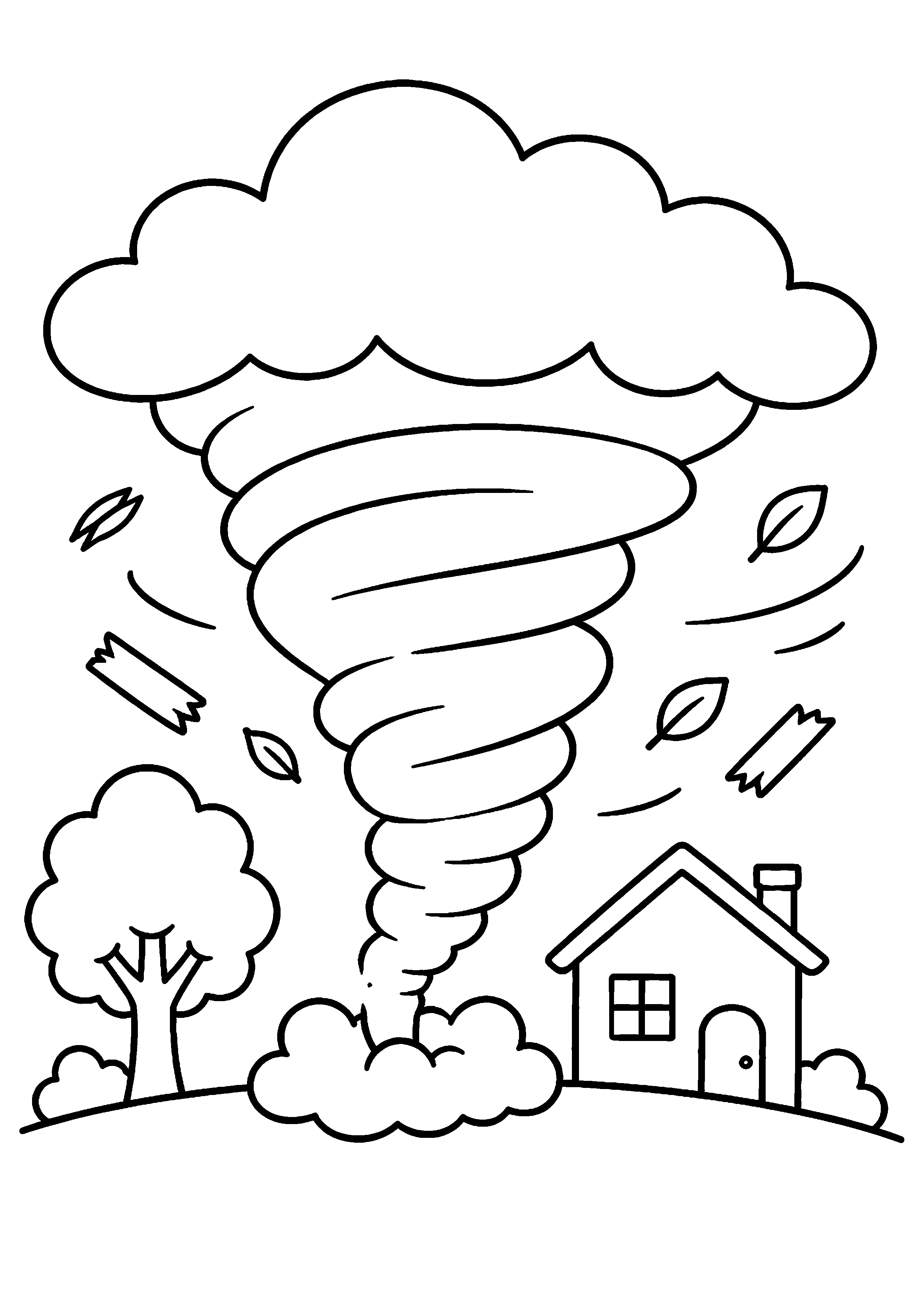 Coloriage Tornade à imprimer – dessin n°7