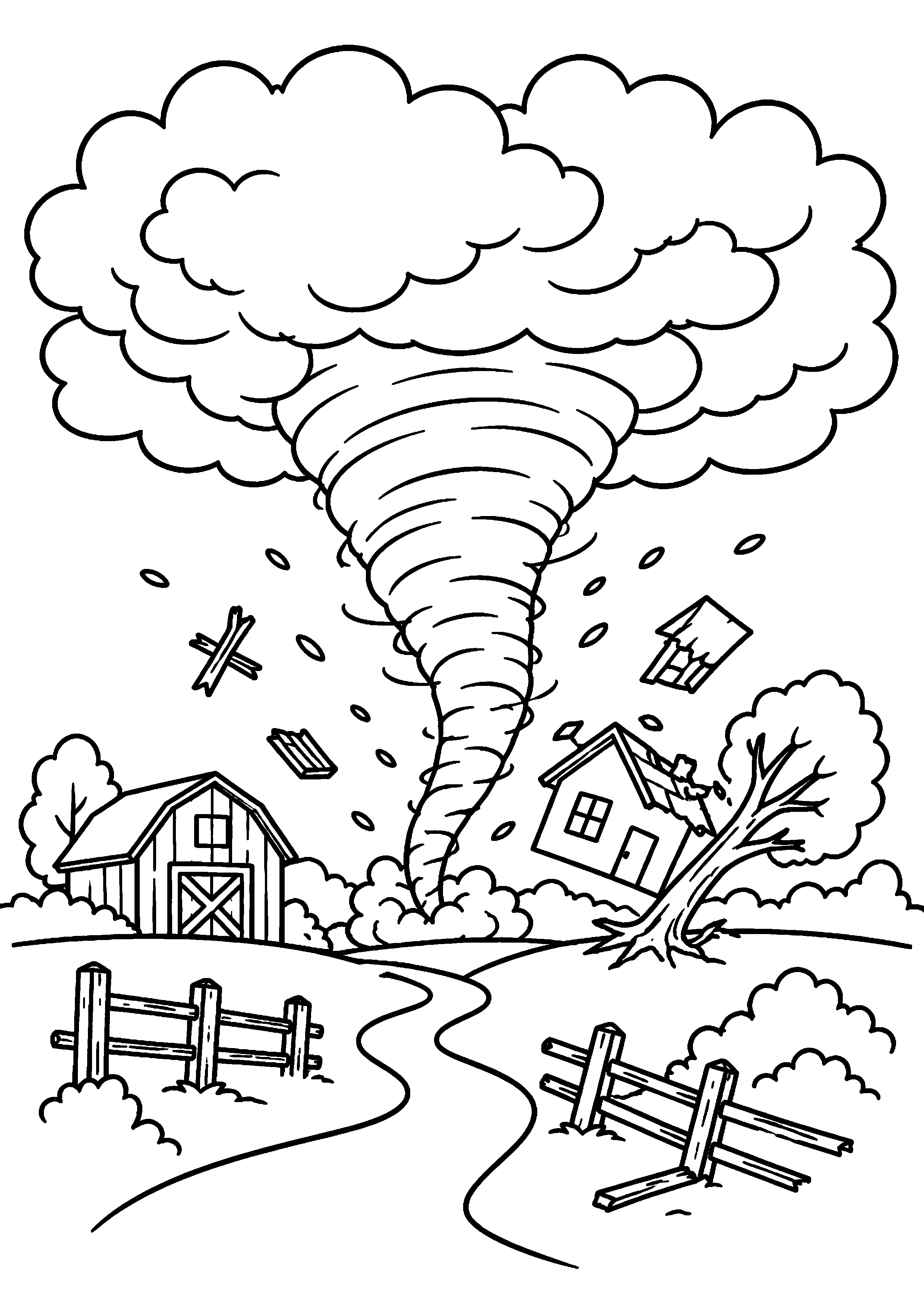 Coloriage Tornade à imprimer – dessin n°8