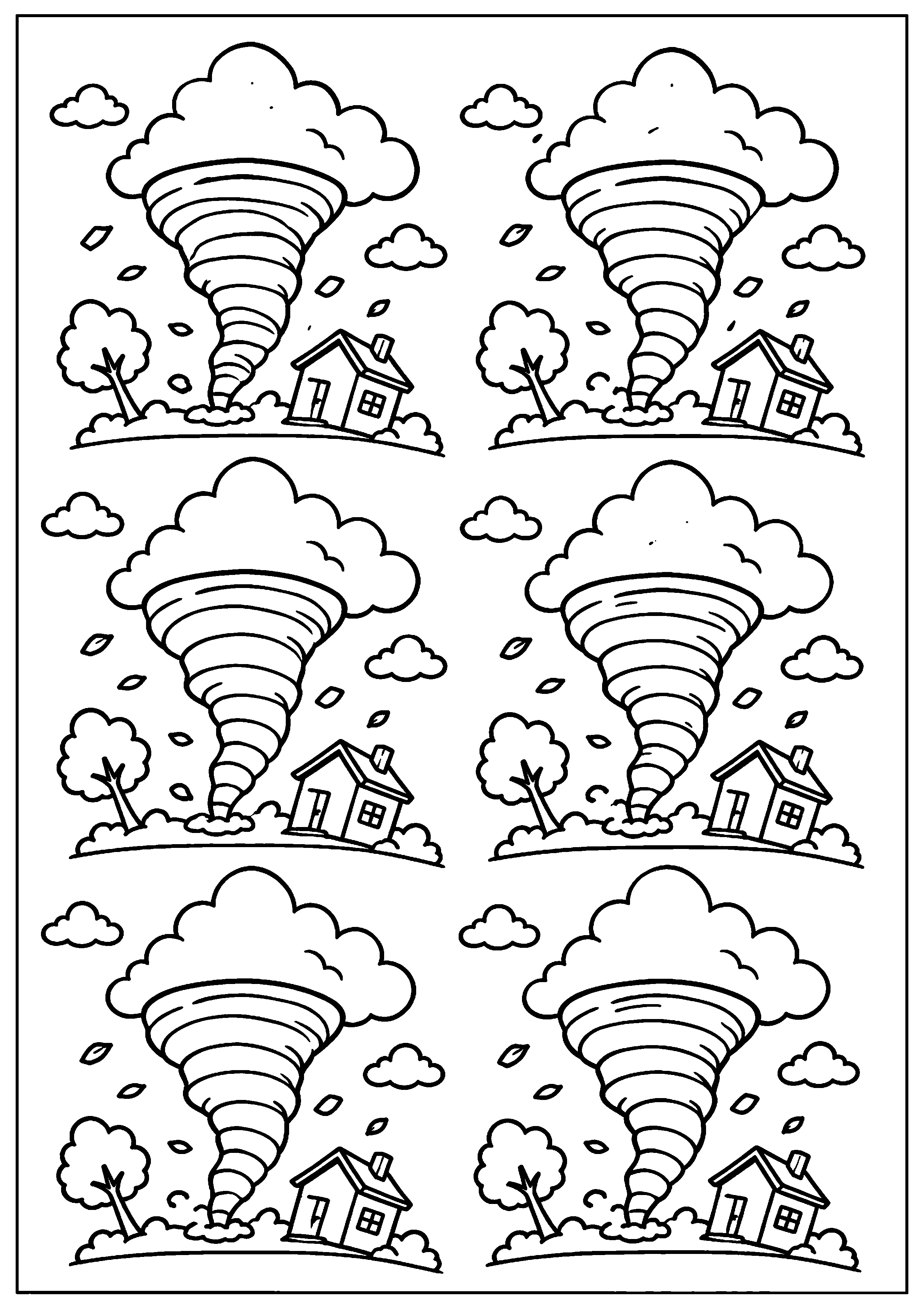 Coloriage Tornade à imprimer – dessin n°9