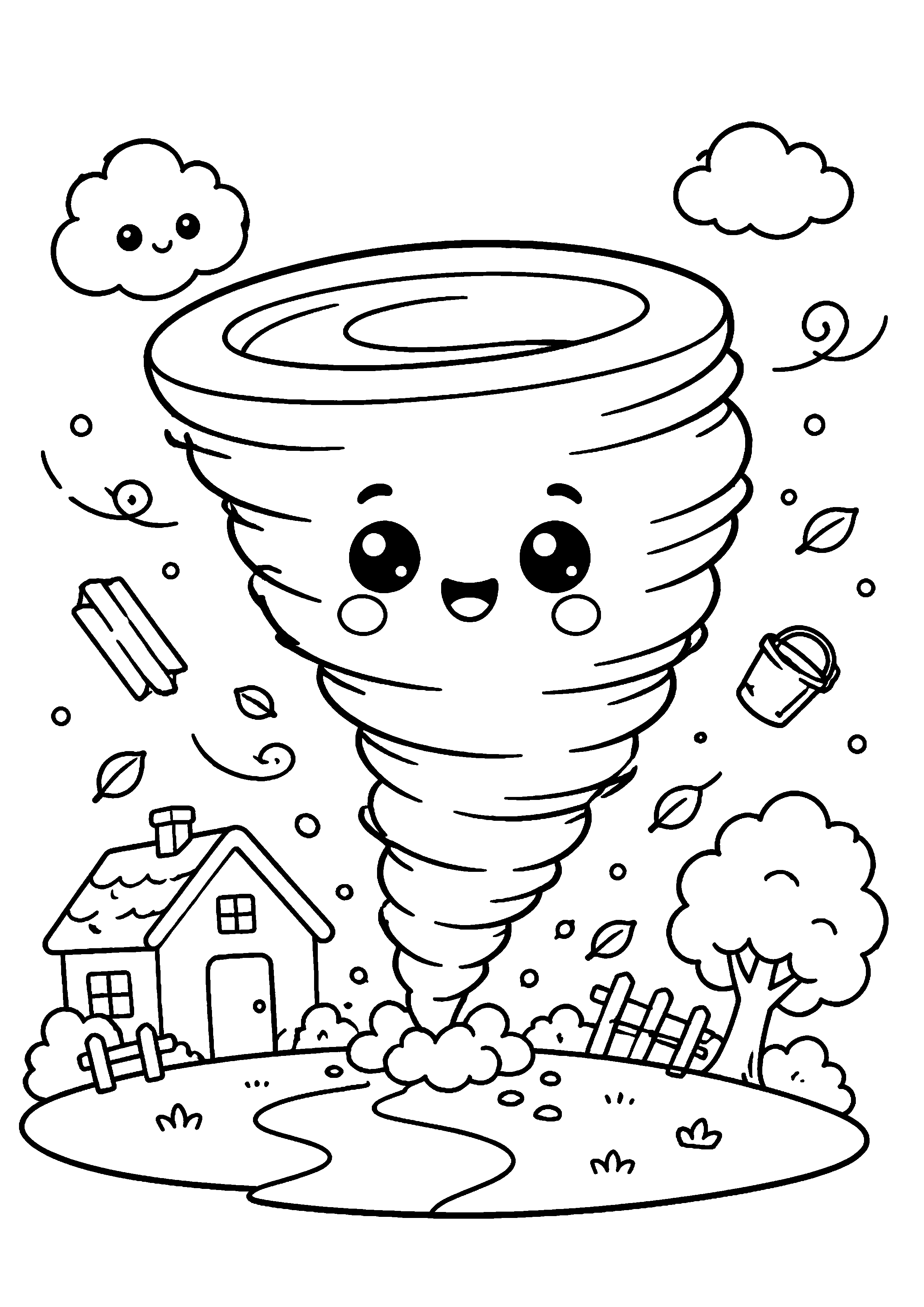 Coloriage Tornade à imprimer – dessin n°11
