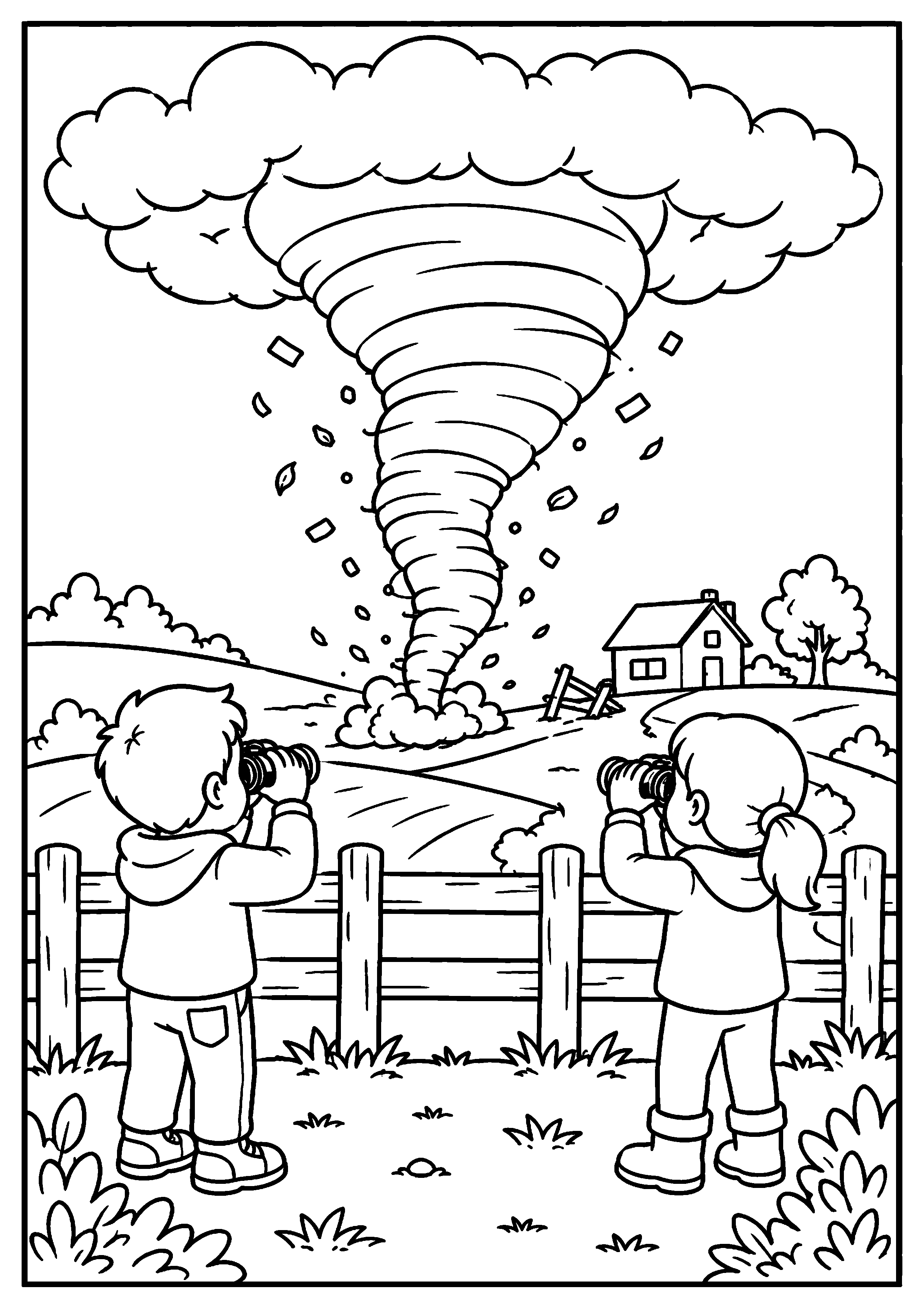 Coloriage Tornade à imprimer – dessin n°12