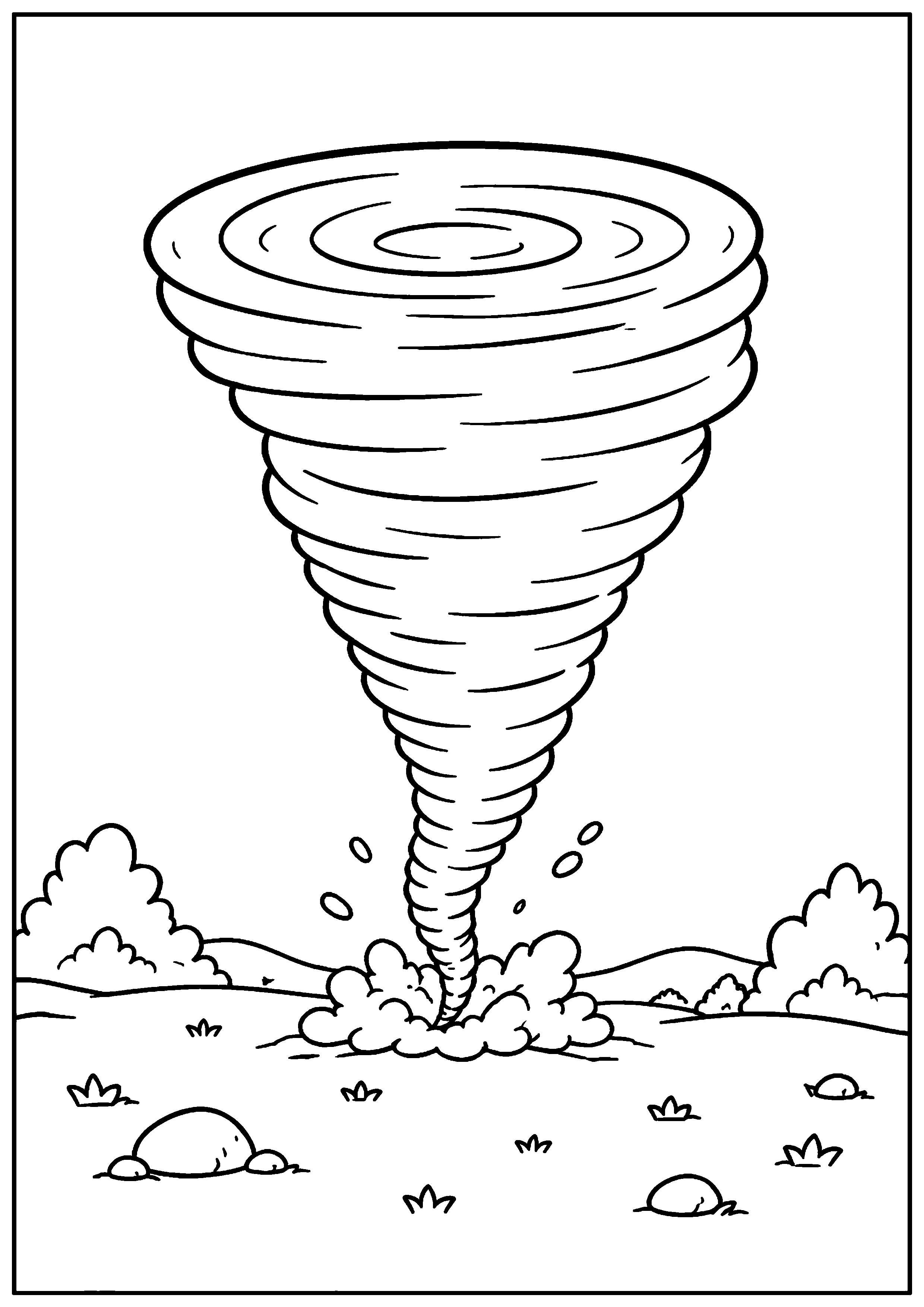 Coloriage Tornade à imprimer – dessin n°13