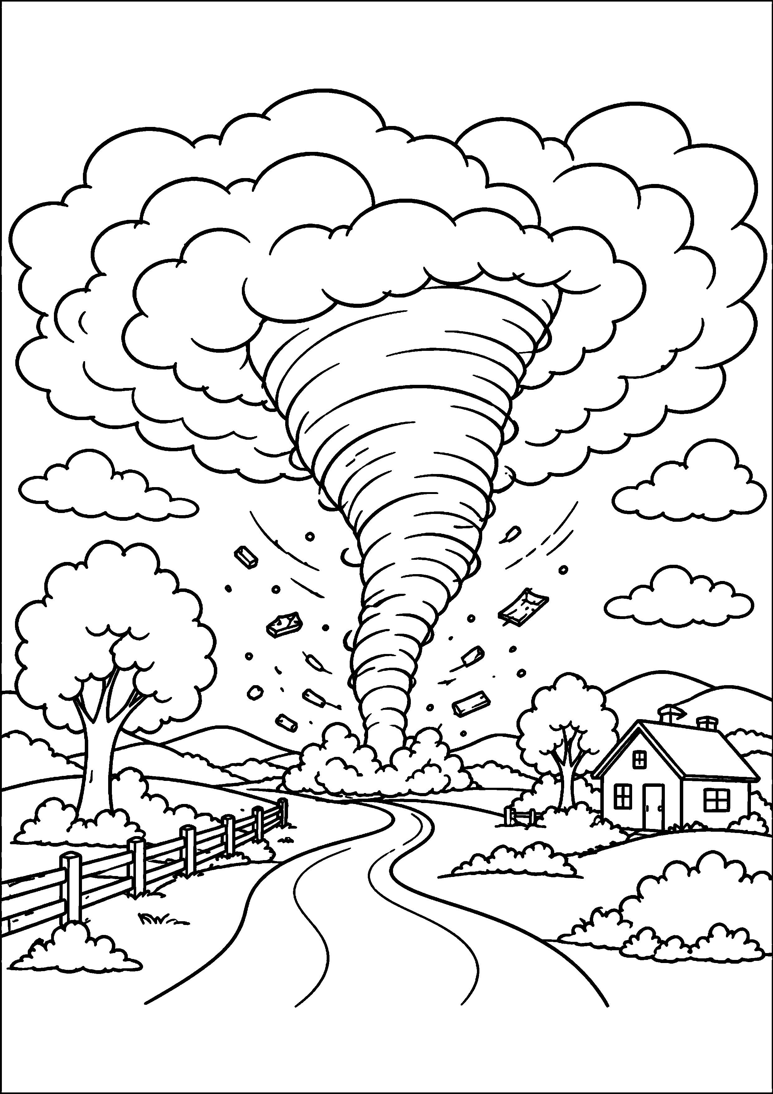Coloriage Tornade à imprimer – dessin n°15