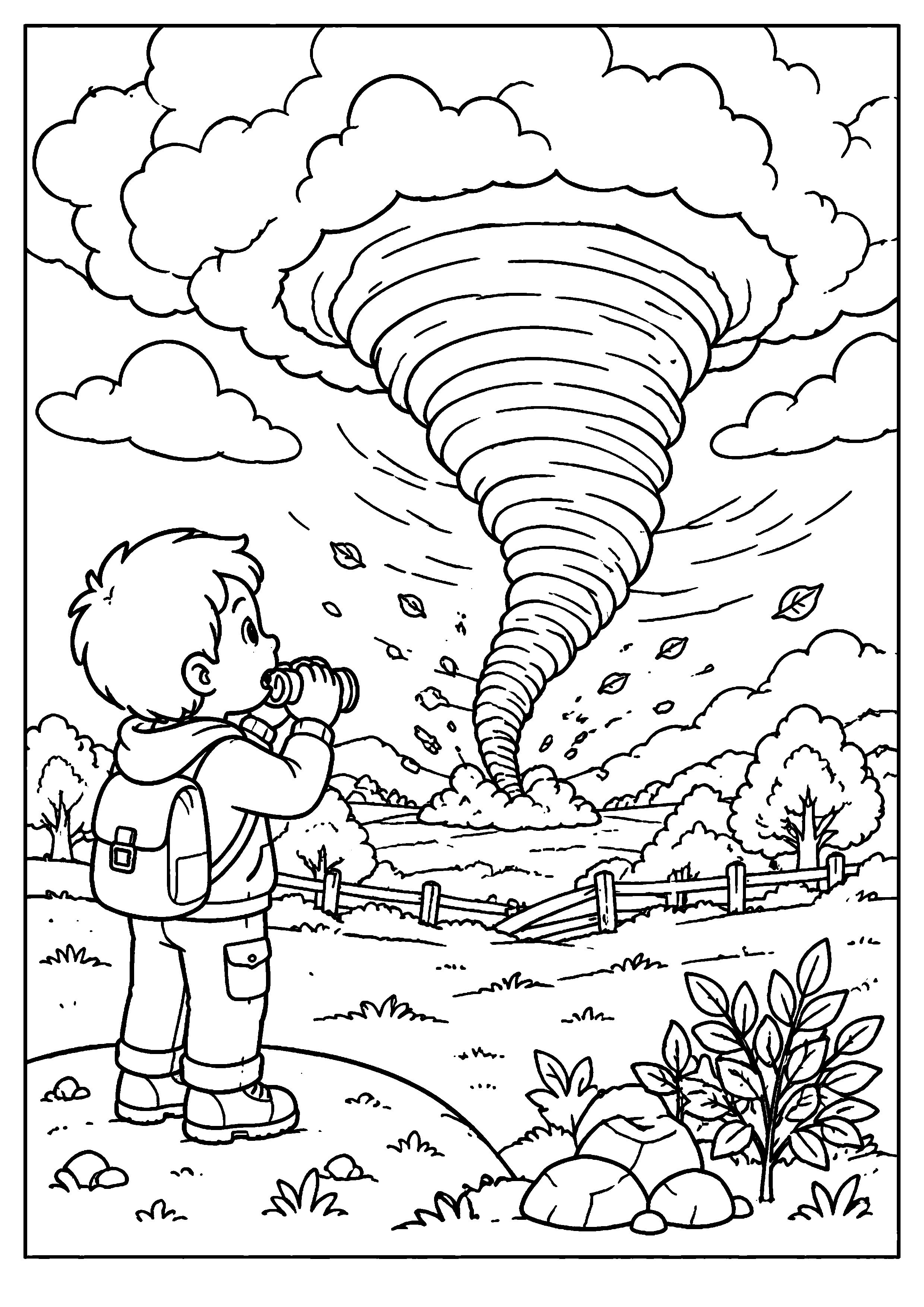 Coloriage Tornade à imprimer – dessin n°16