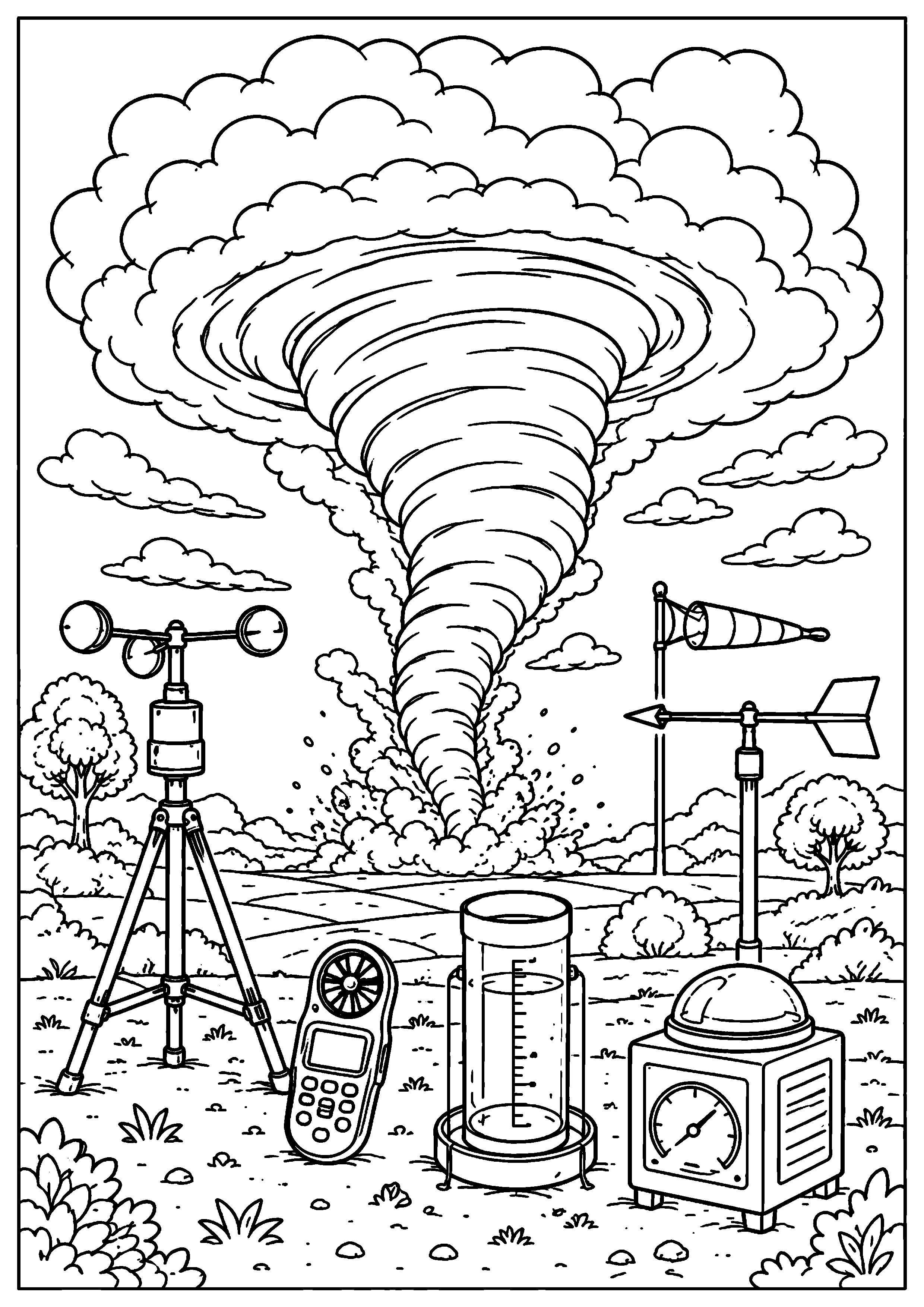 Coloriage Tornade à imprimer – dessin n°17