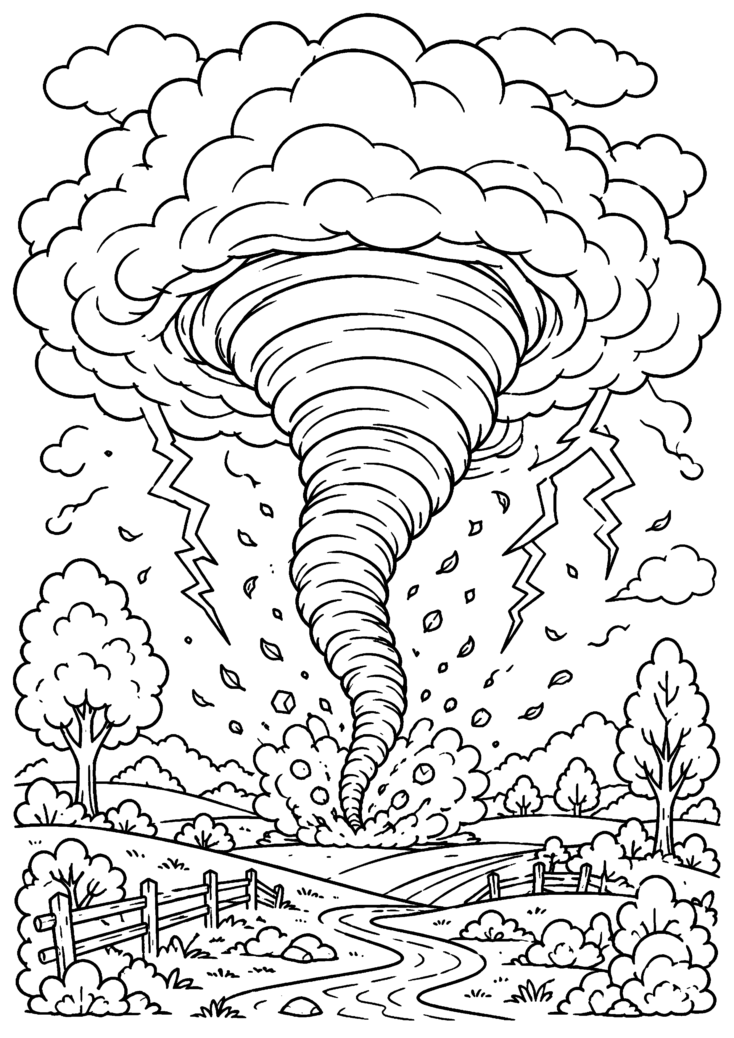 Coloriage Tornade à imprimer – dessin n°19