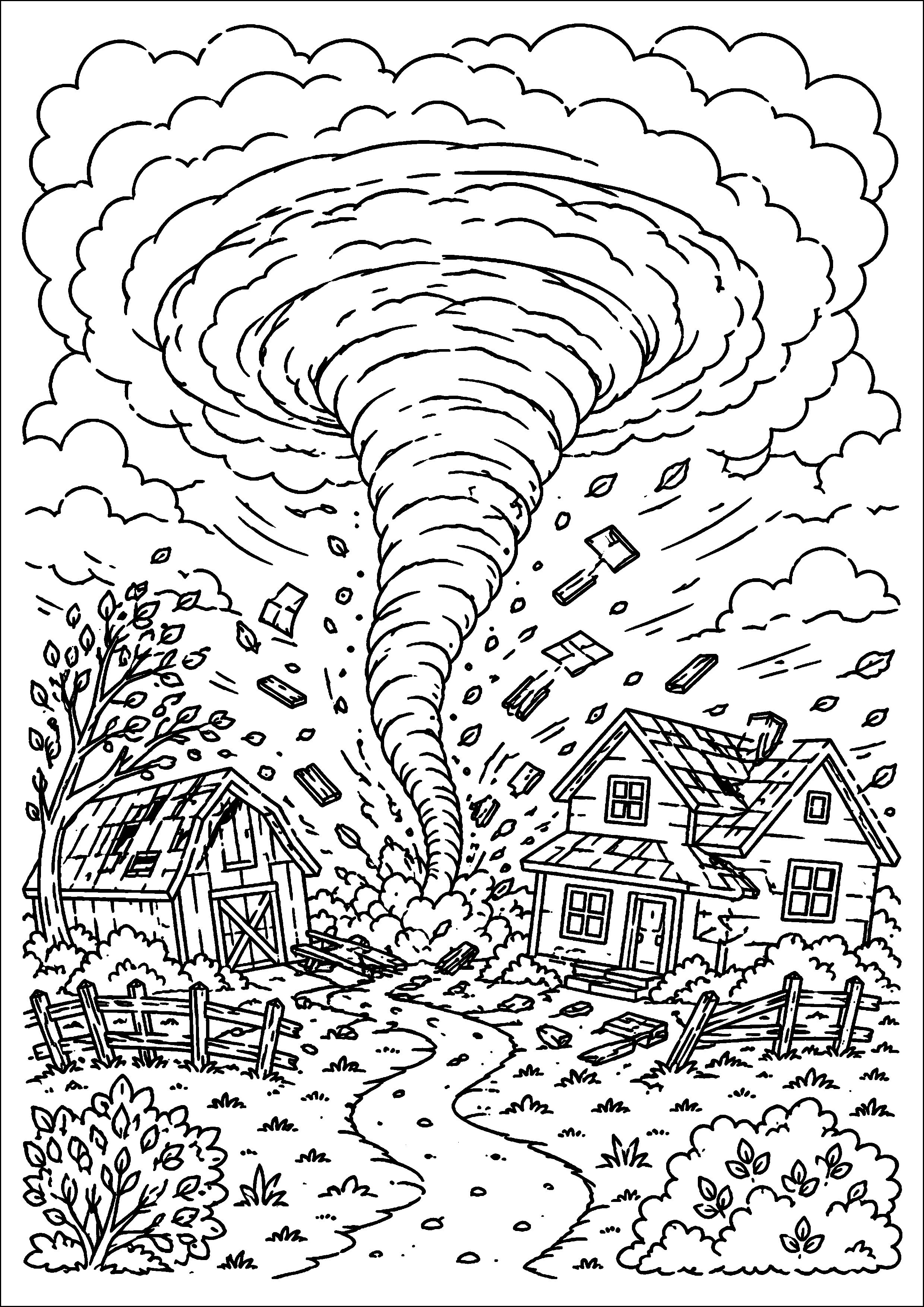 Coloriage Tornade à imprimer – dessin n°20