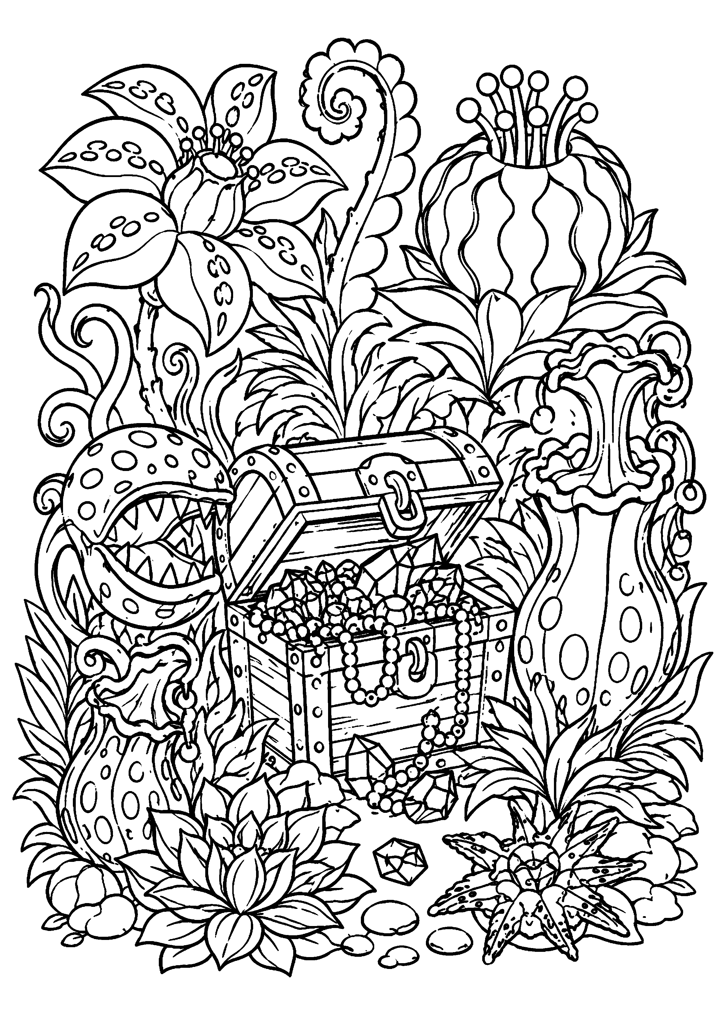 Coloriage Trésor pirate à imprimer – dessin n°18