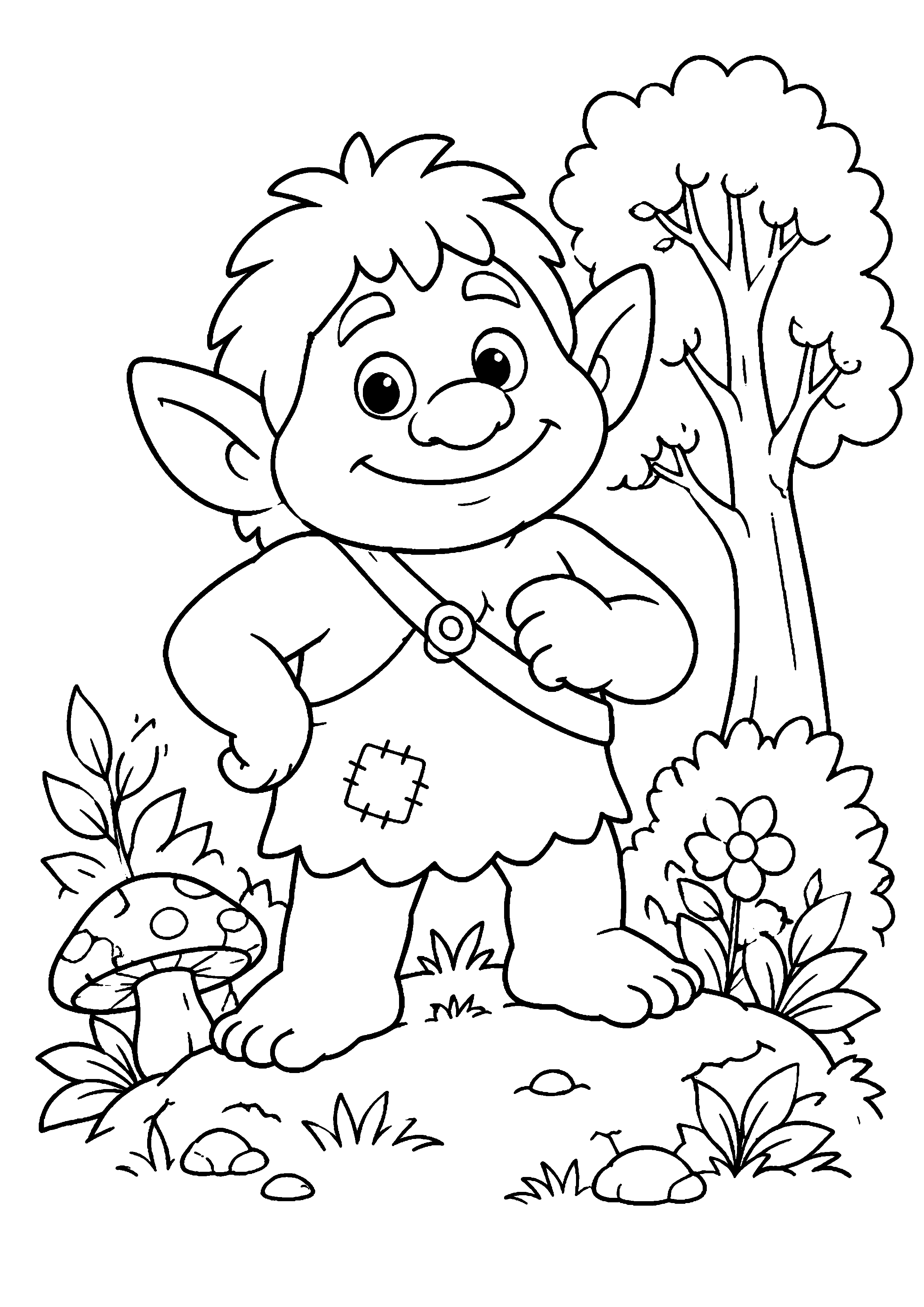 Coloriage Troll à imprimer – dessin 2