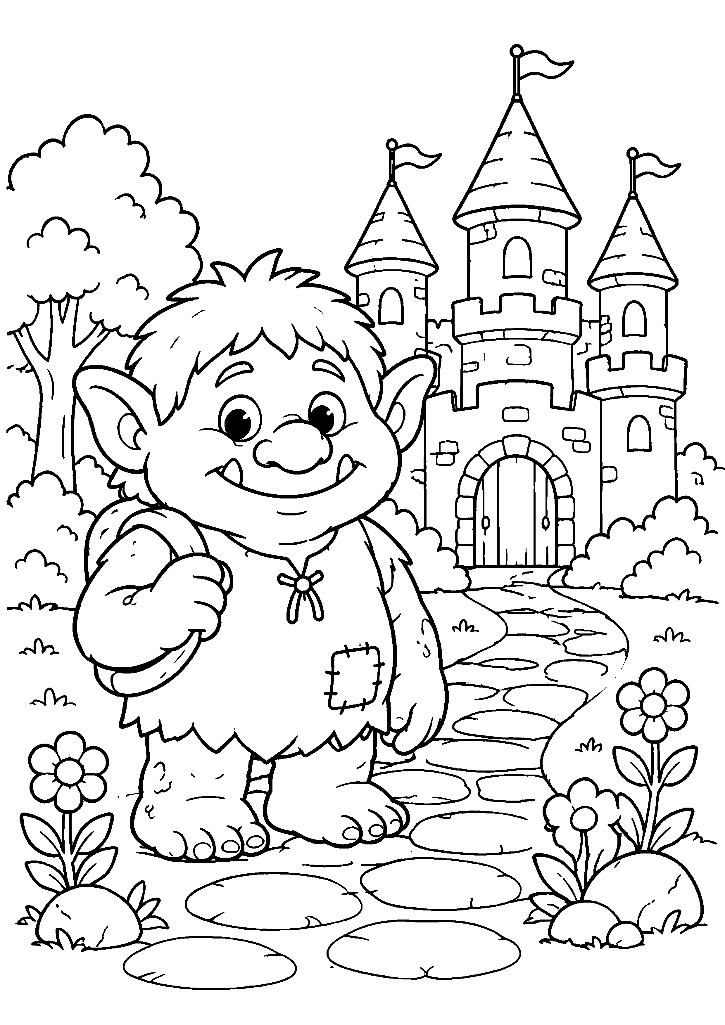 Coloriage Troll à imprimer – dessin 4