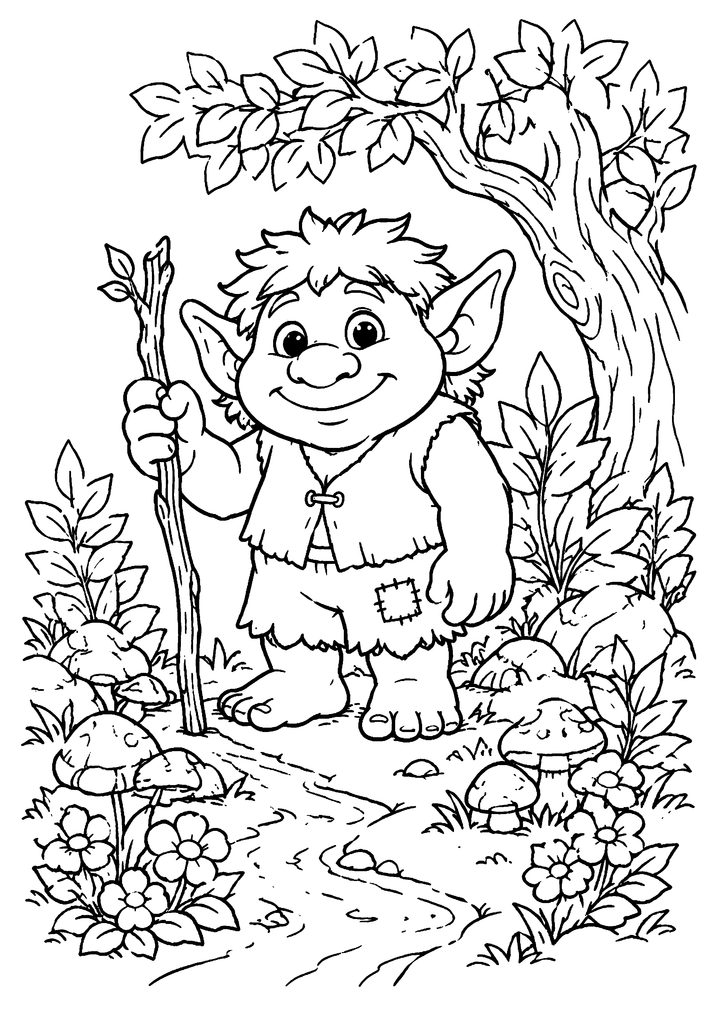 Coloriage Troll à imprimer – dessin n°11