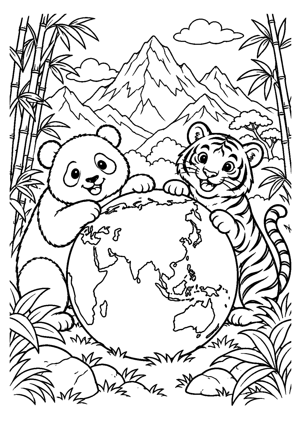 Coloriage continents : Asie