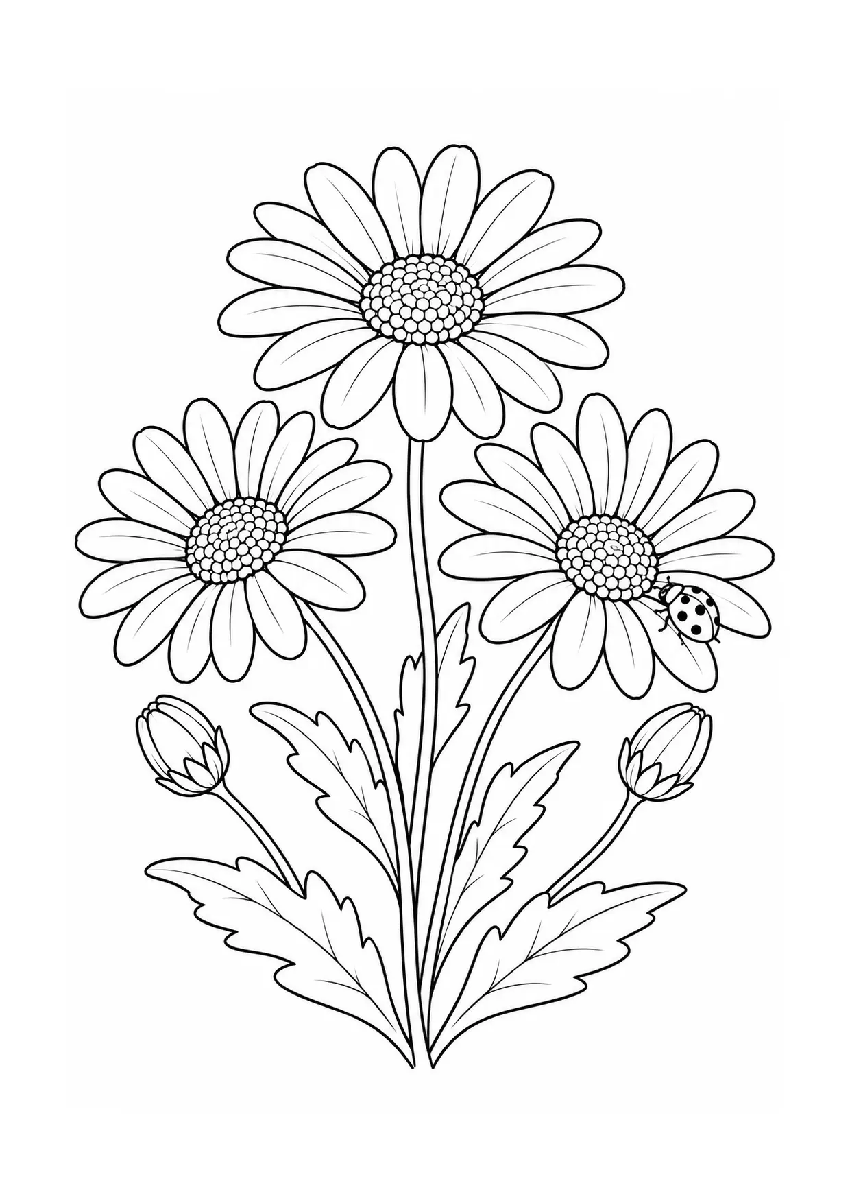 Coloriage marguerite : arche, modèle 10