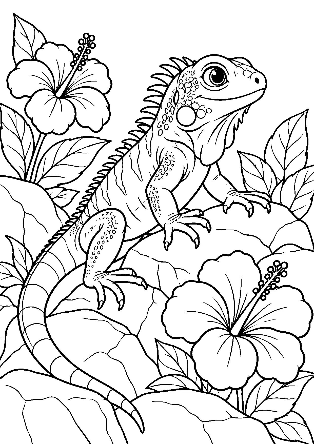 Coloriage iguane : iguane