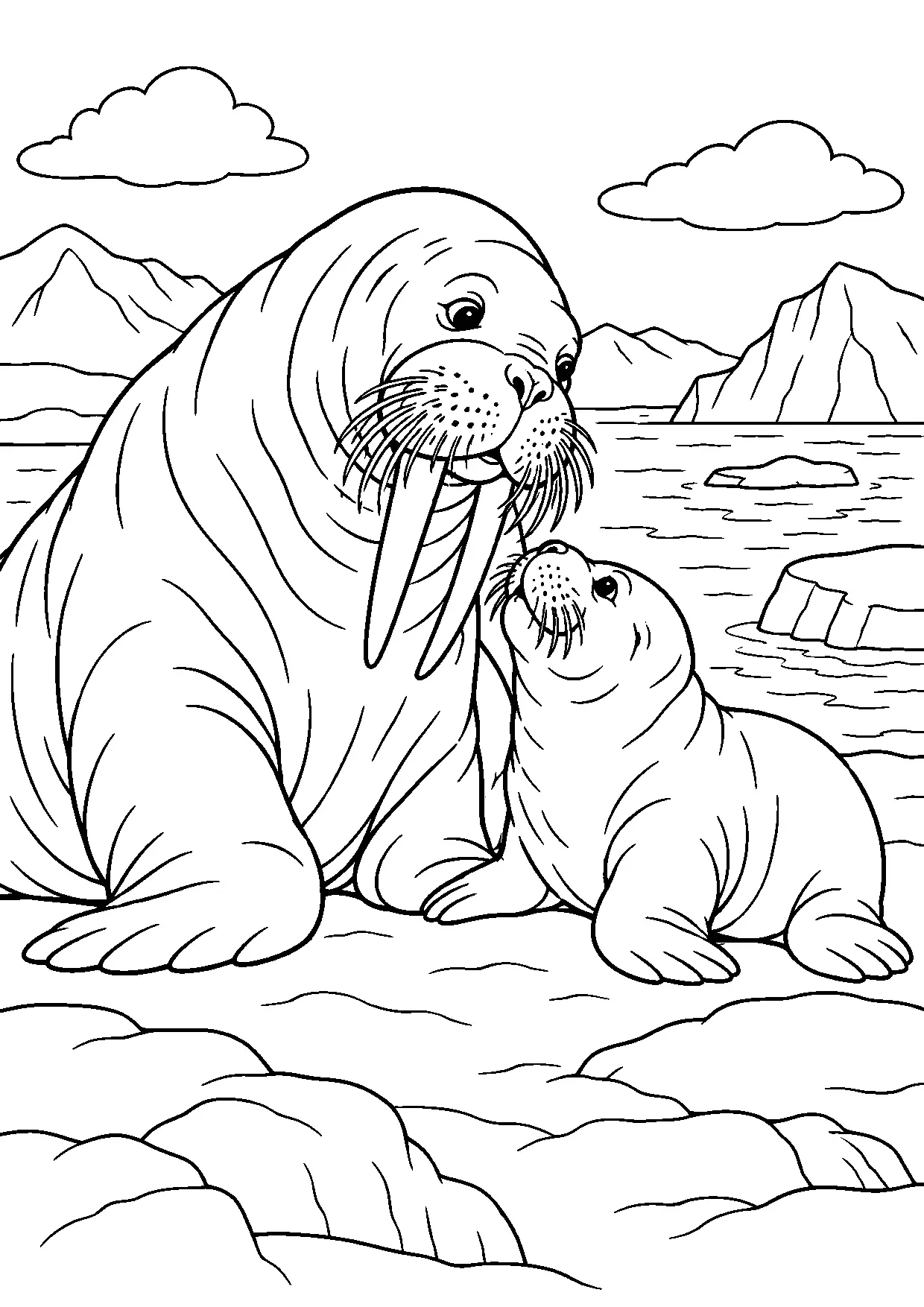 Coloriage morse : morse