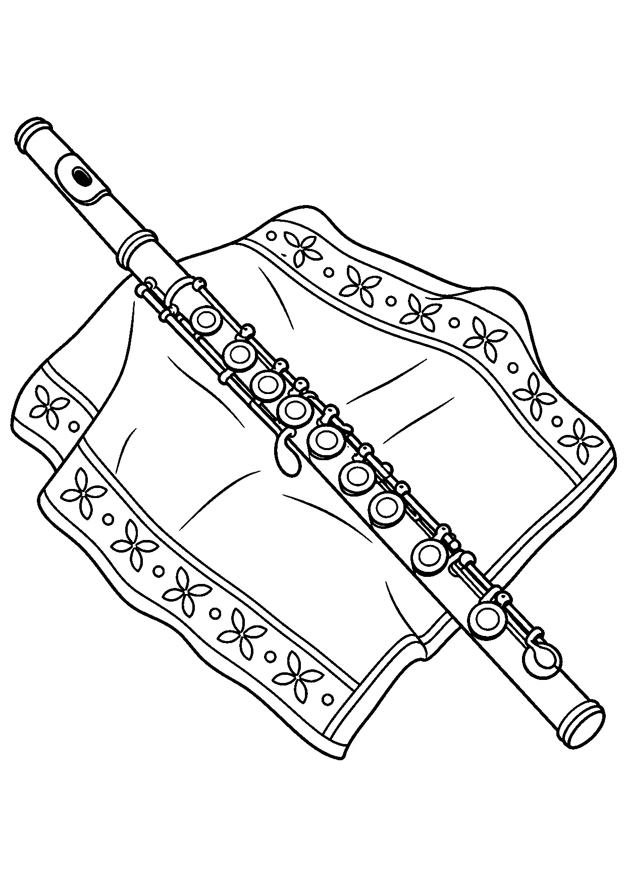 Coloriage flûte : flute