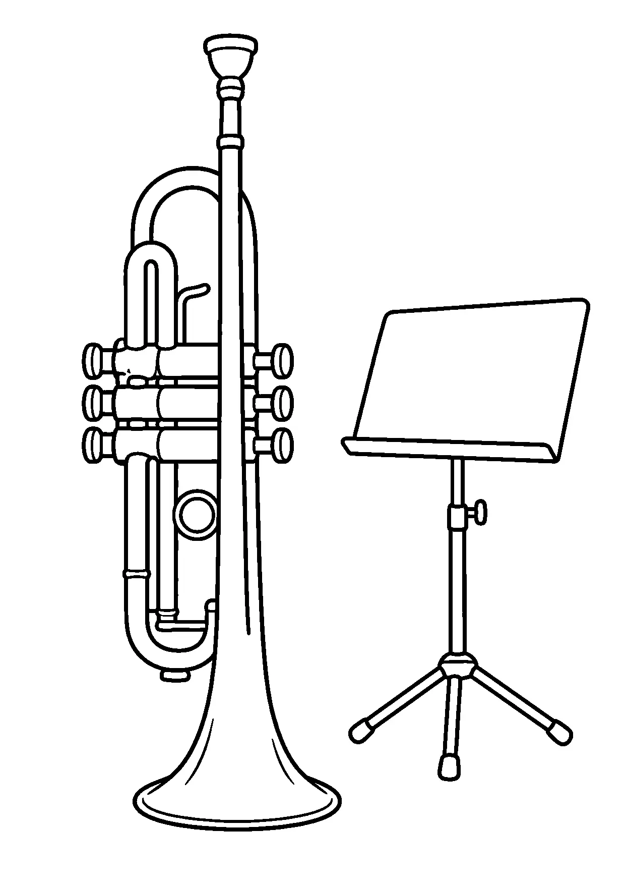 Coloriage trompette : trompette