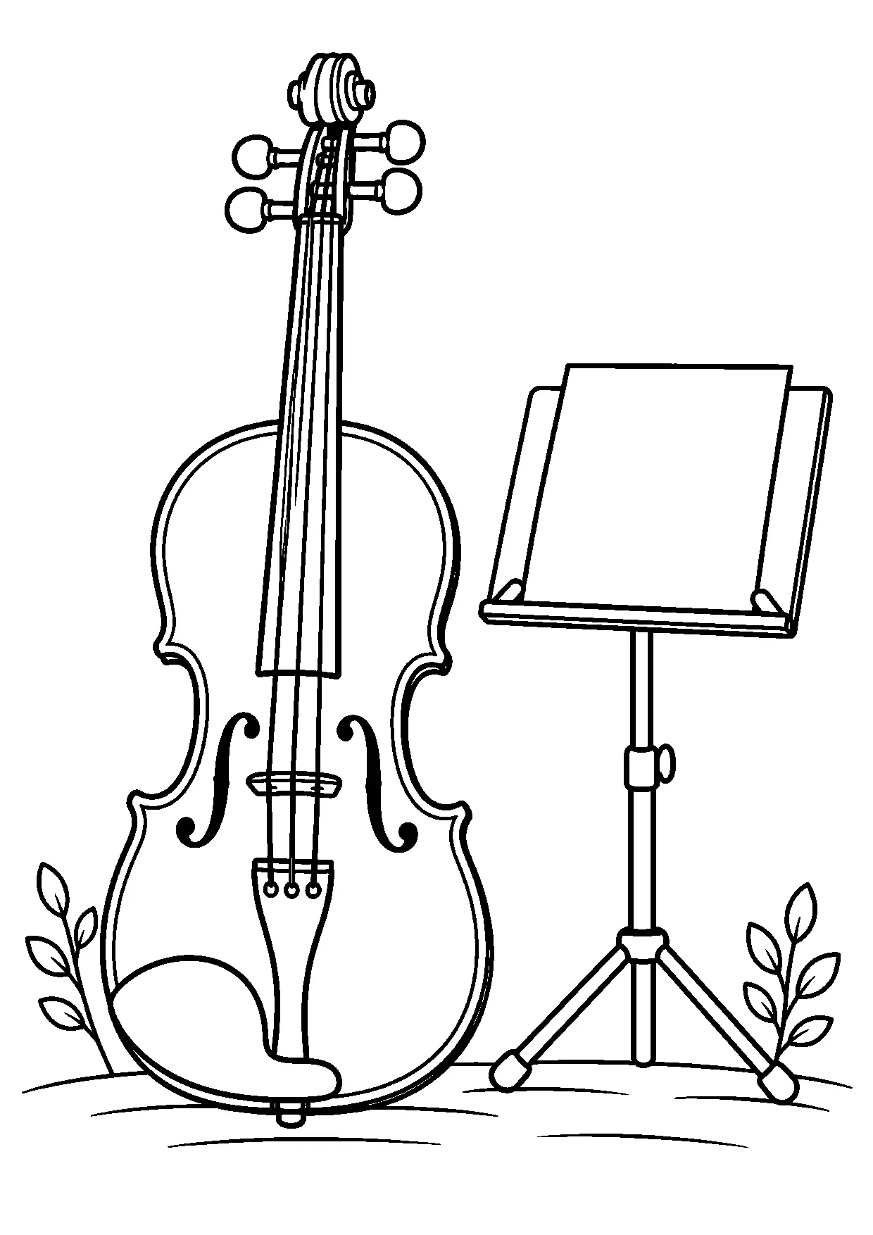 Coloriage violon : violon