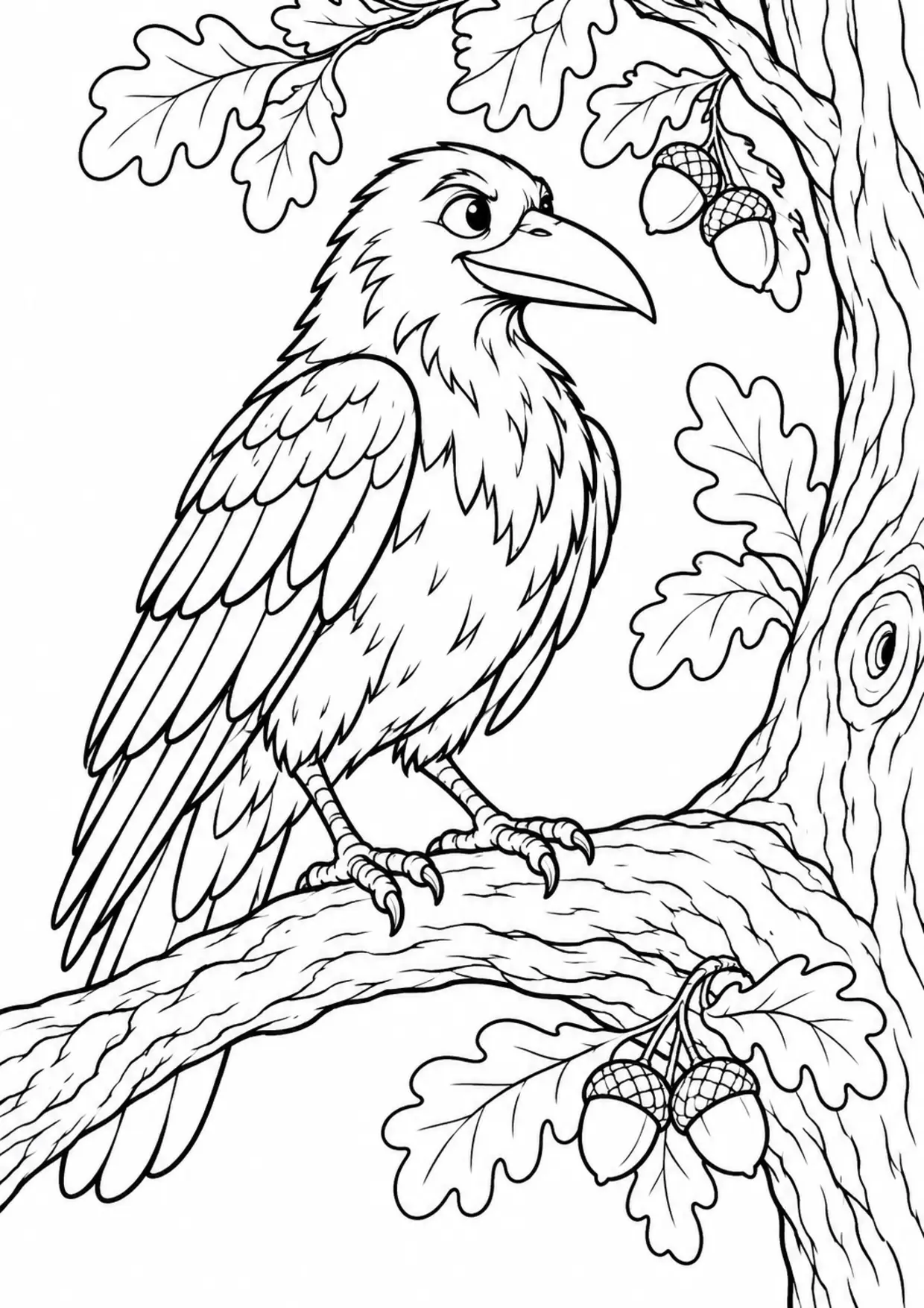 Coloriage corbeau : corbeau