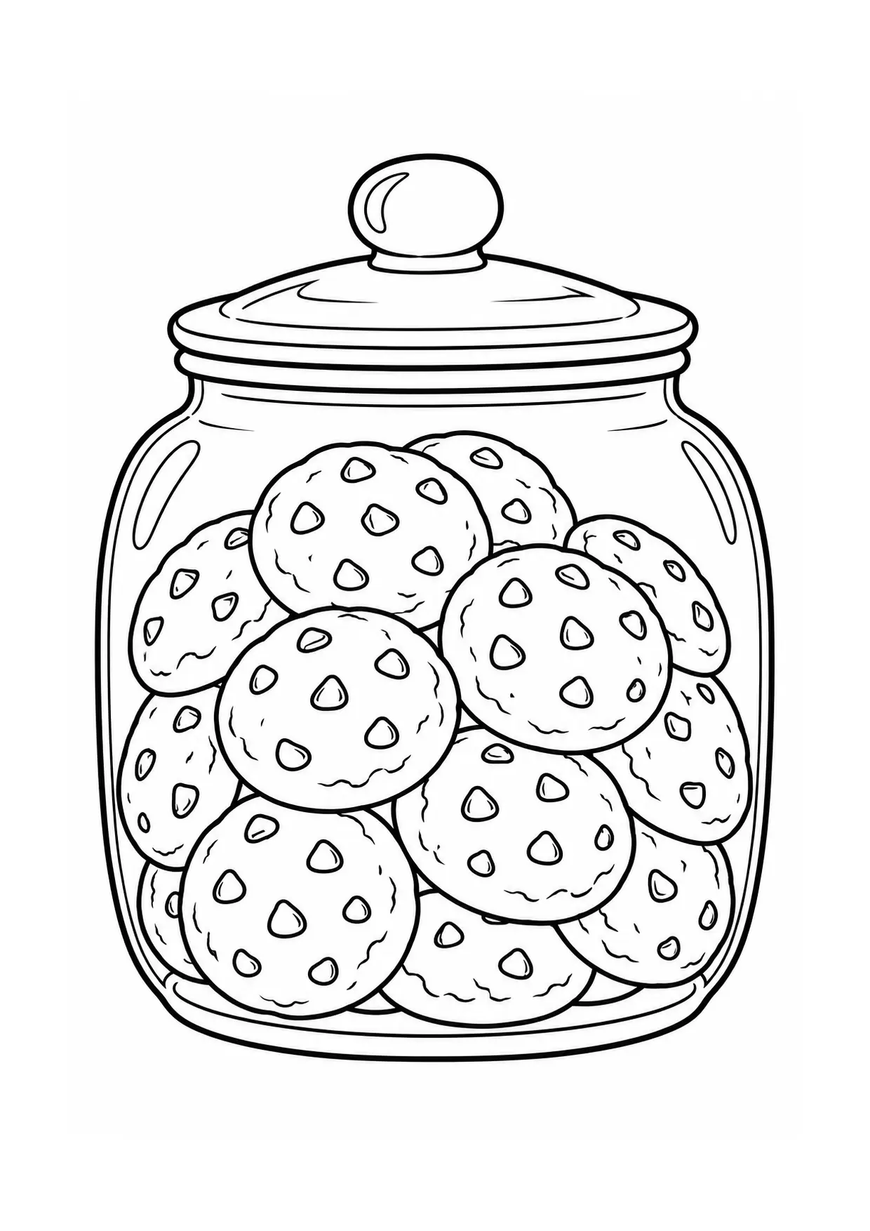 Coloriage Cookie : bocal