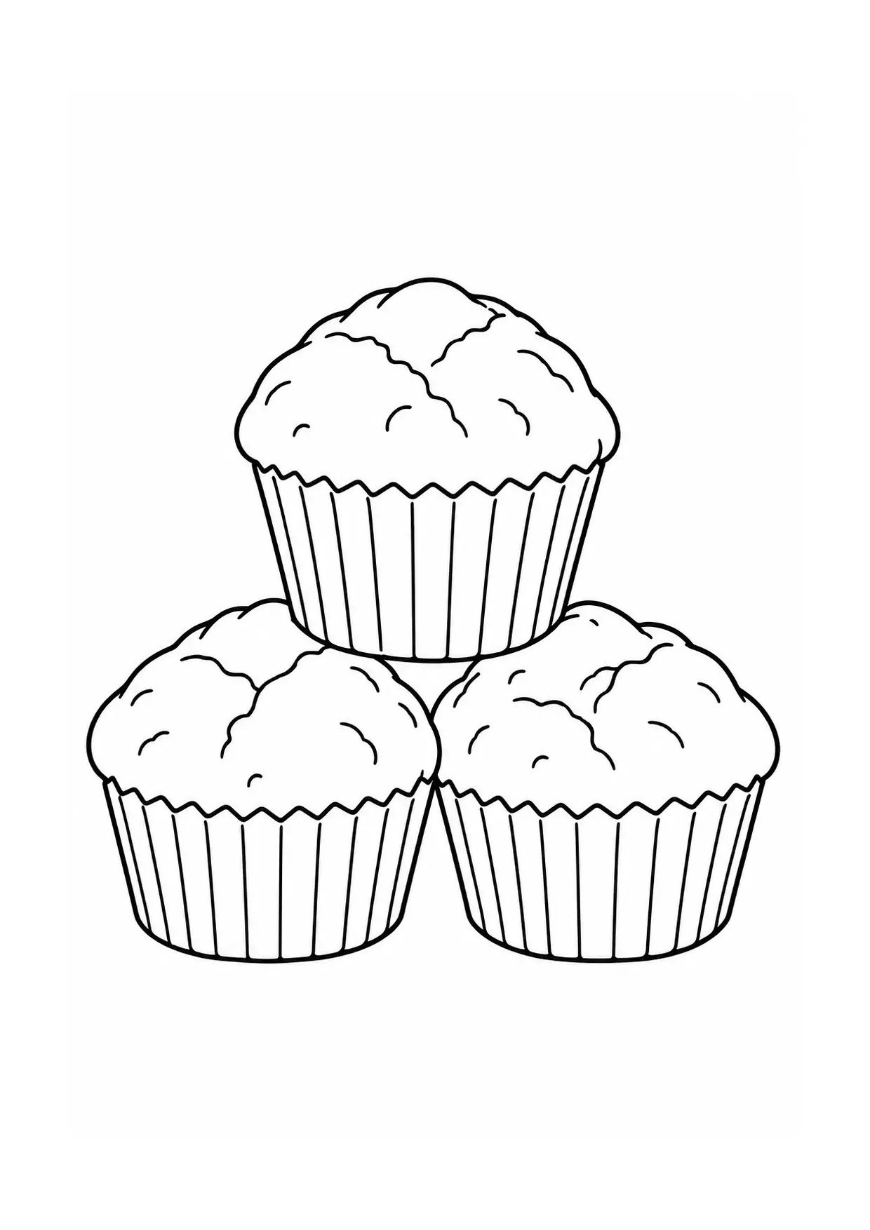 Coloriage Muffin : pyramide à imprimer représentant pyramide en dessin noir et blanc