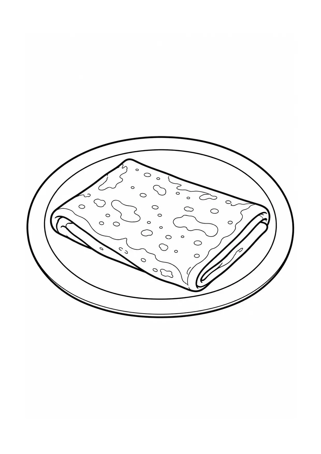 Coloriage Crêpe : rectangle