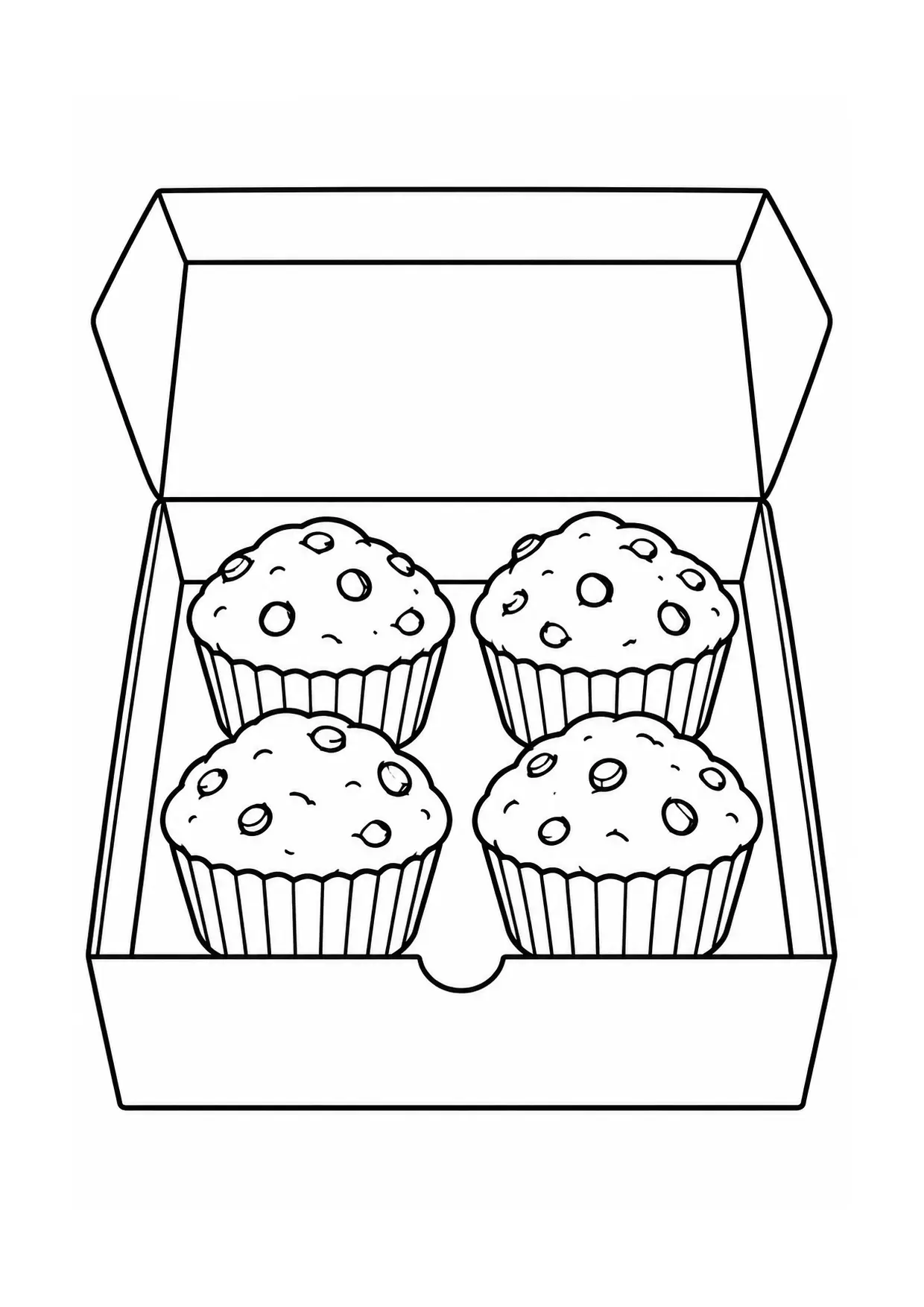 Coloriage Muffin : boîte