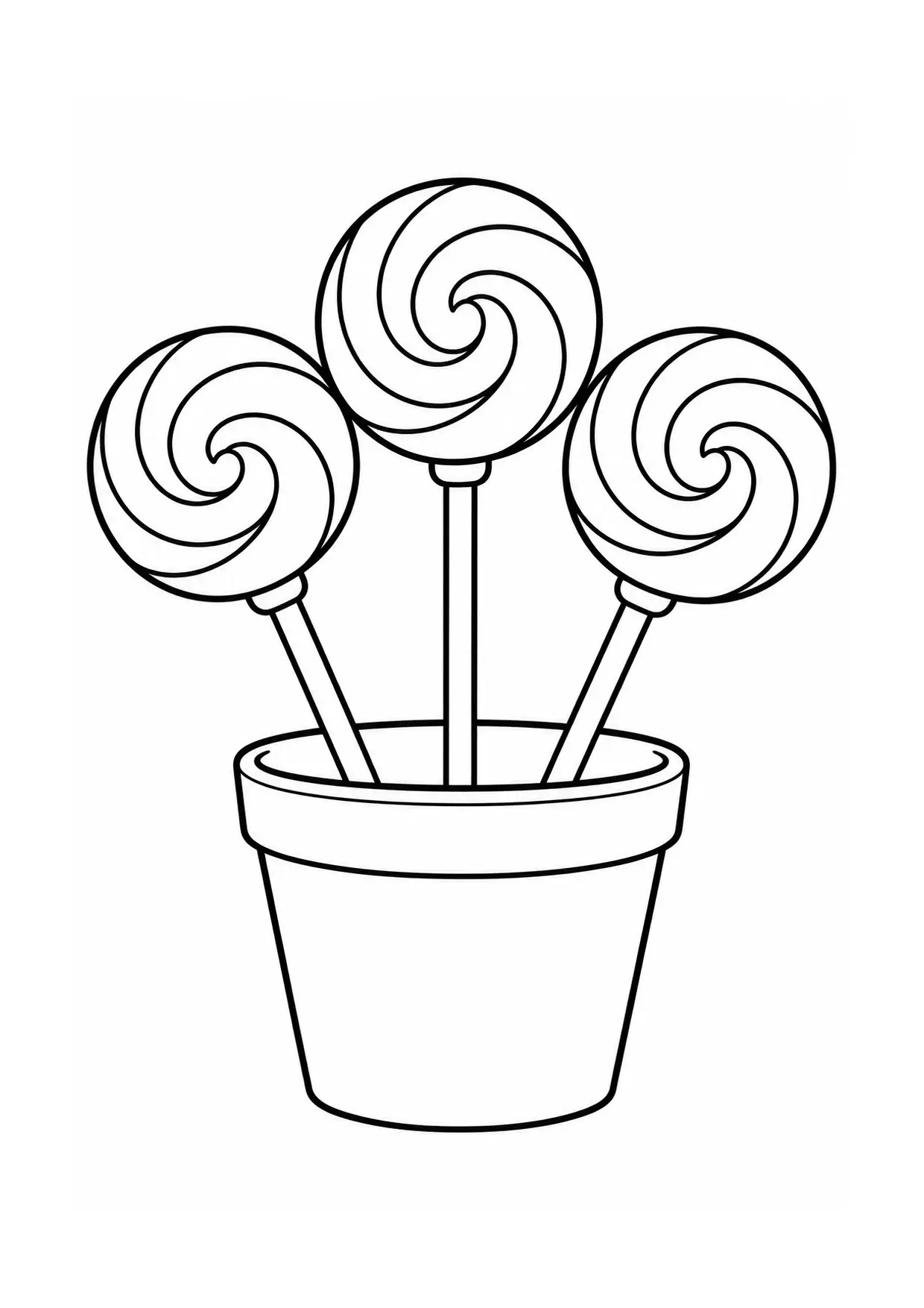 Coloriage Sucette : pot à imprimer représentant pot en dessin noir et blanc