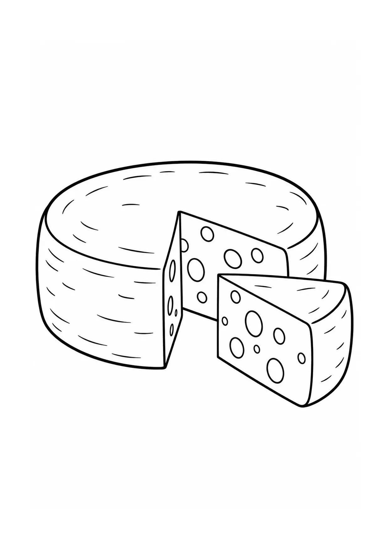 Coloriage Fromage : meule
