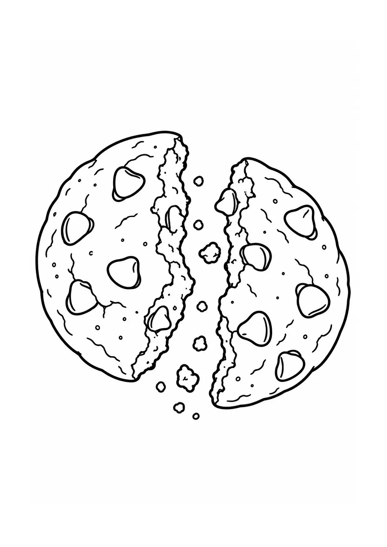 Coloriage Cookie : cassé