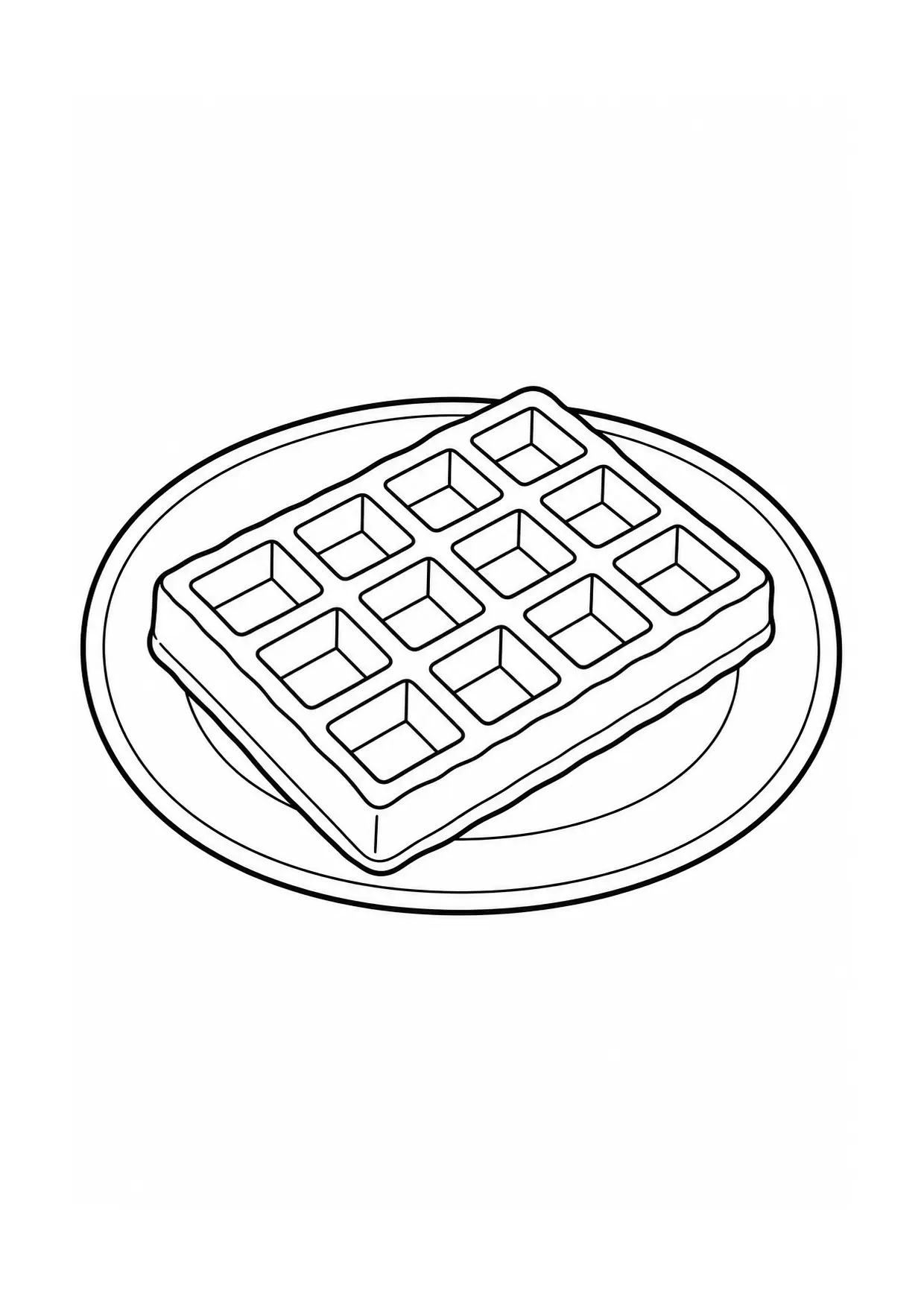 Coloriage Gaufre : rectangle